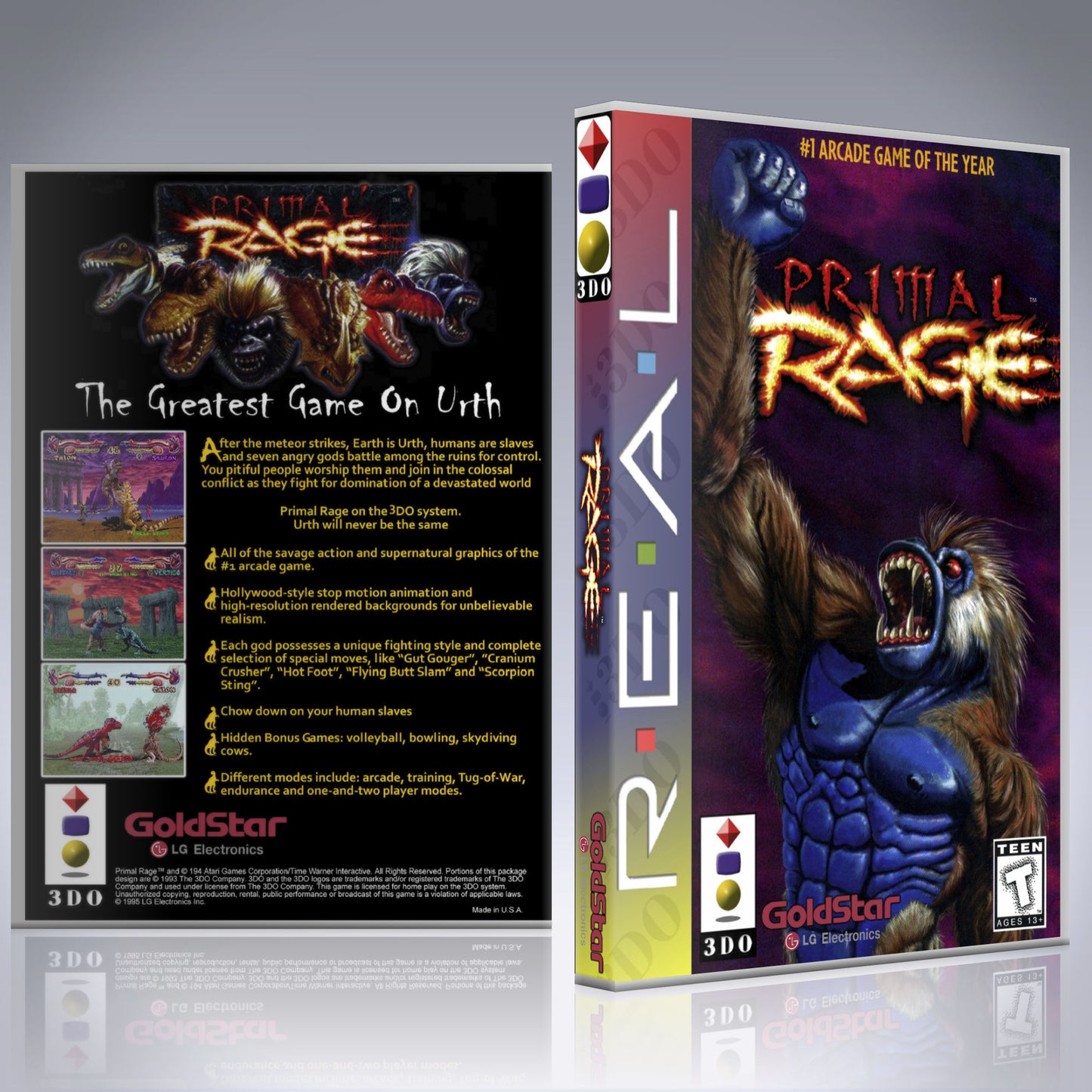 3DO Custom Case - NO GAME - Primal Rage