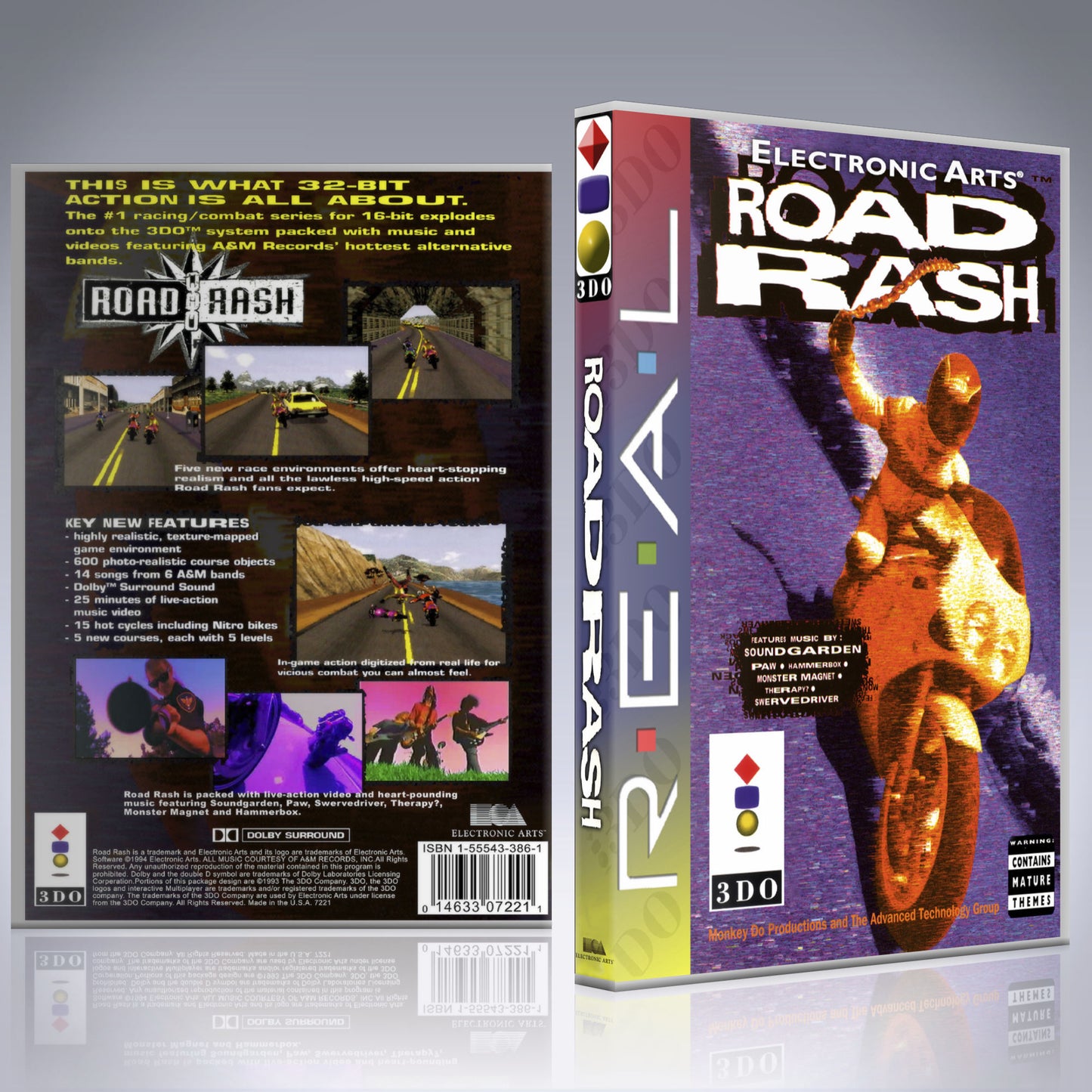 3DO Custom Case - NO GAME - Road Rash
