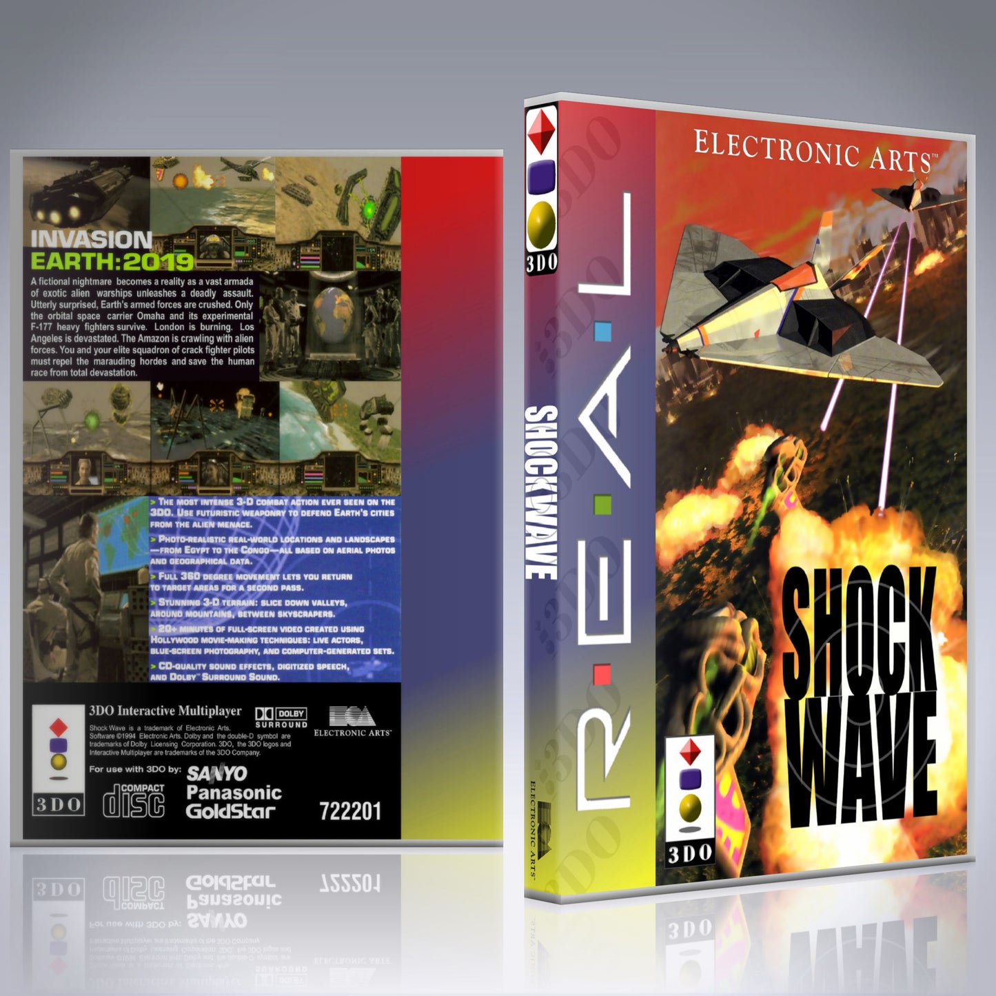 3DO Custom Case - NO GAME - Shockwave
