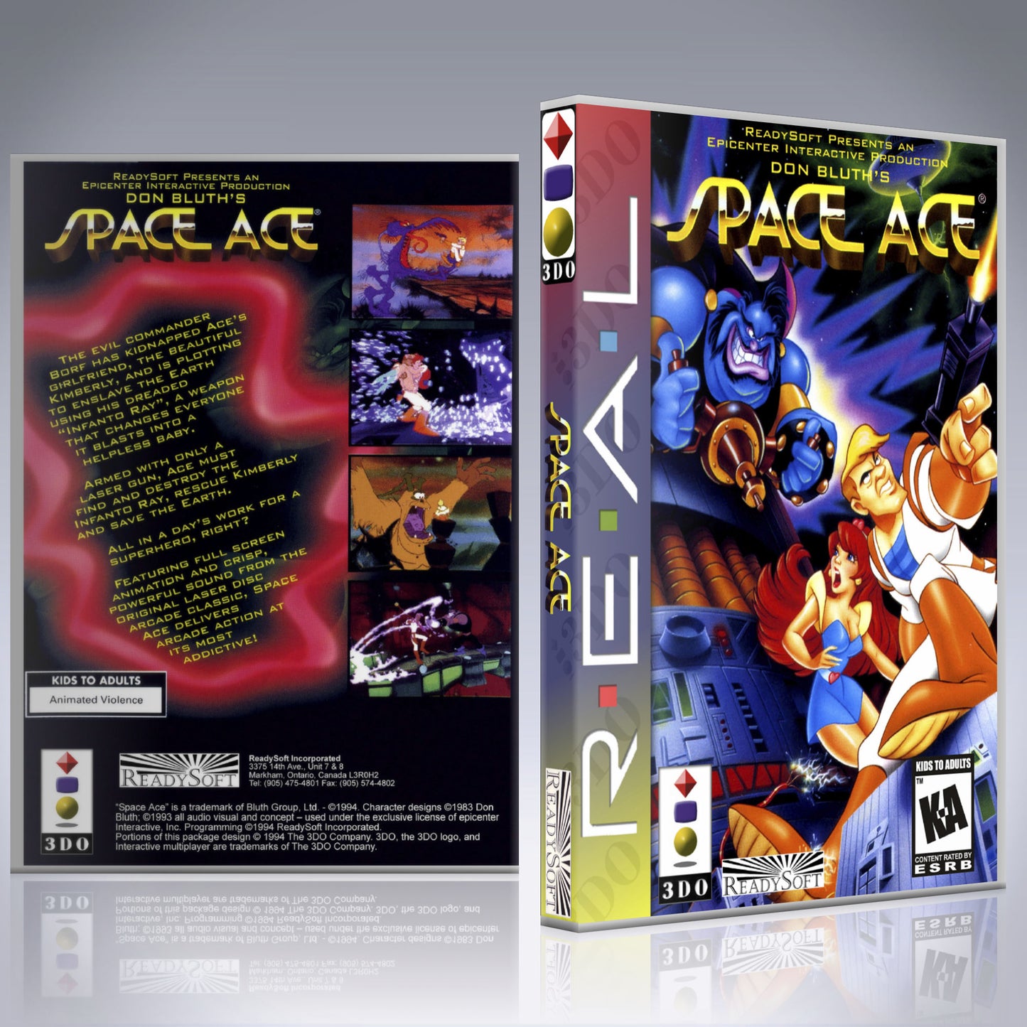 3DO Custom Case - NO GAME - Space Ace