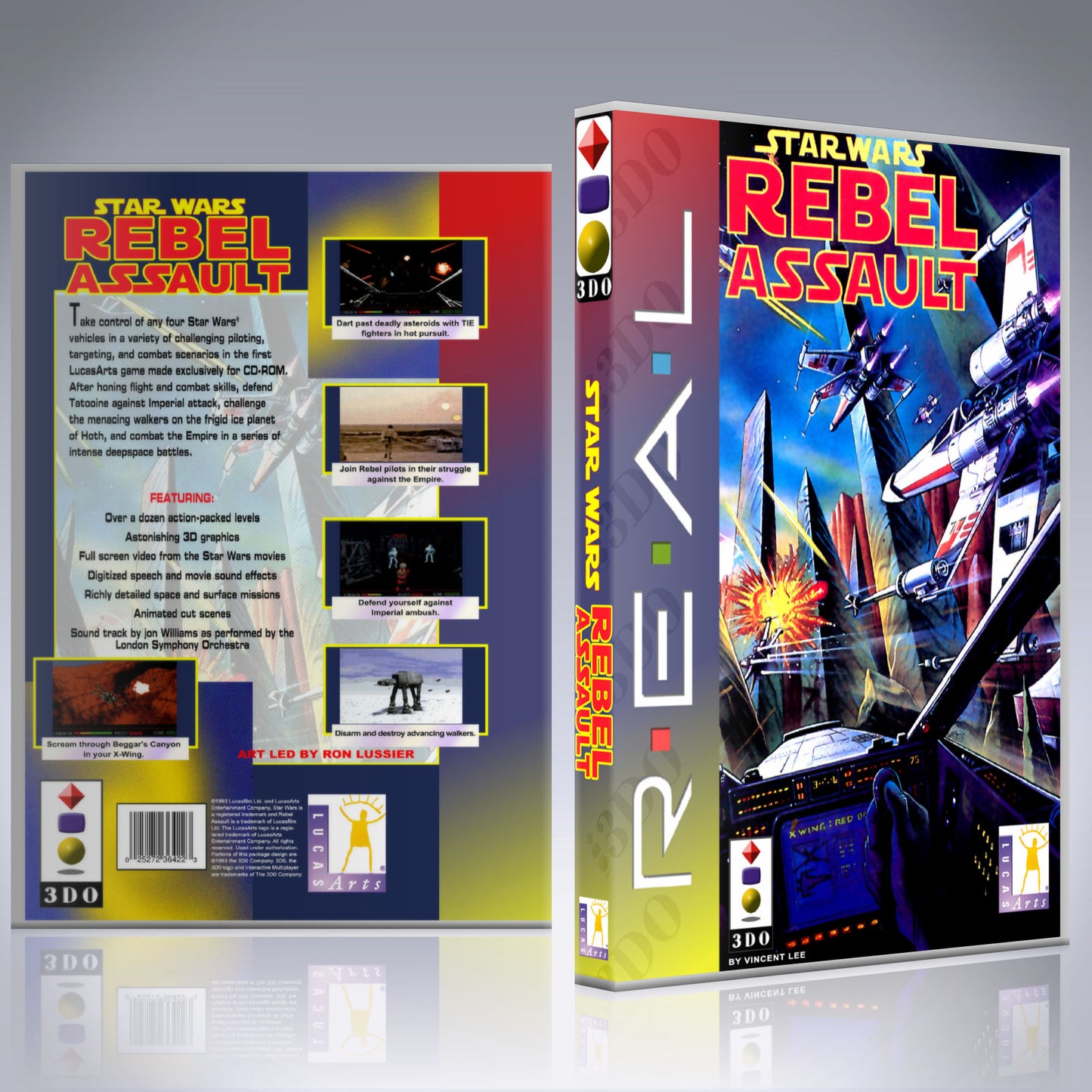 3DO Custom Case - NO GAME - Star Wars - Rebel Assault