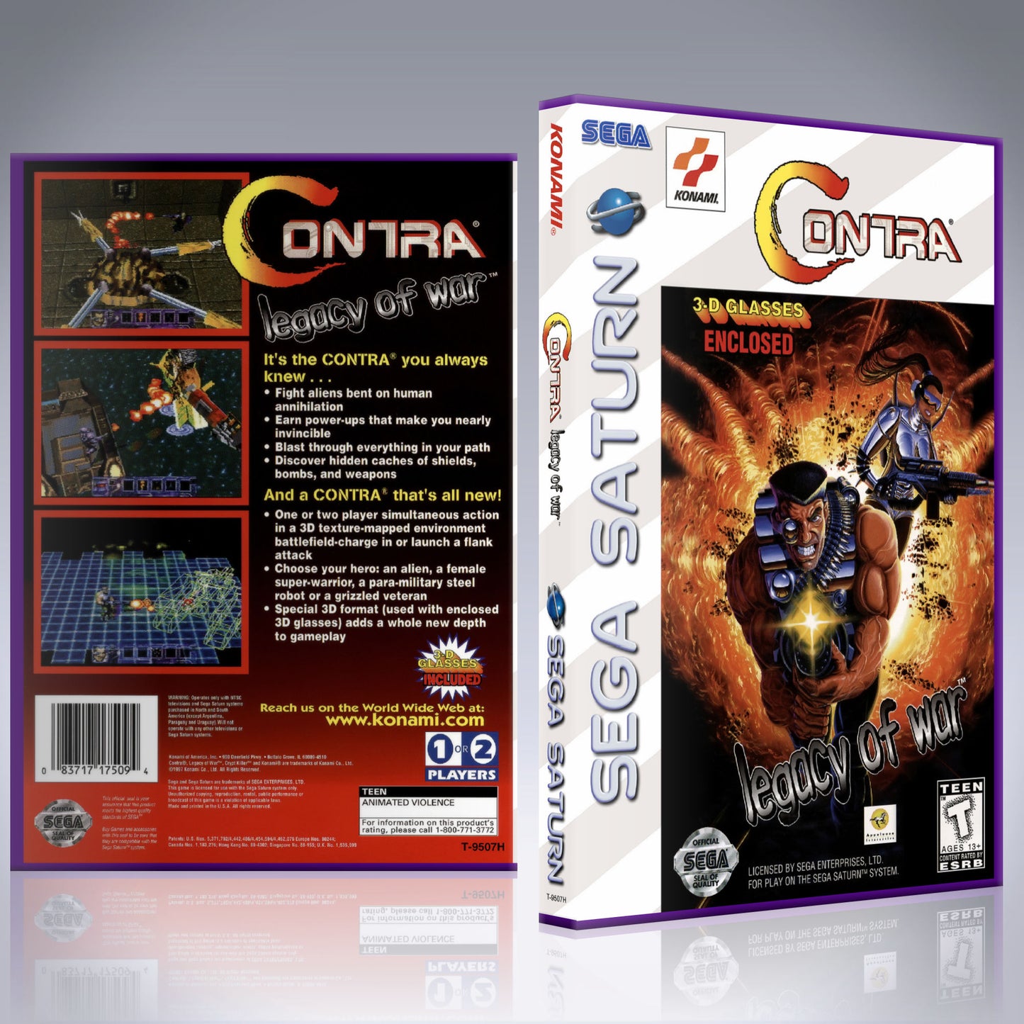 Sega Saturn Custom Case - NO GAME - Contra Legacy of War