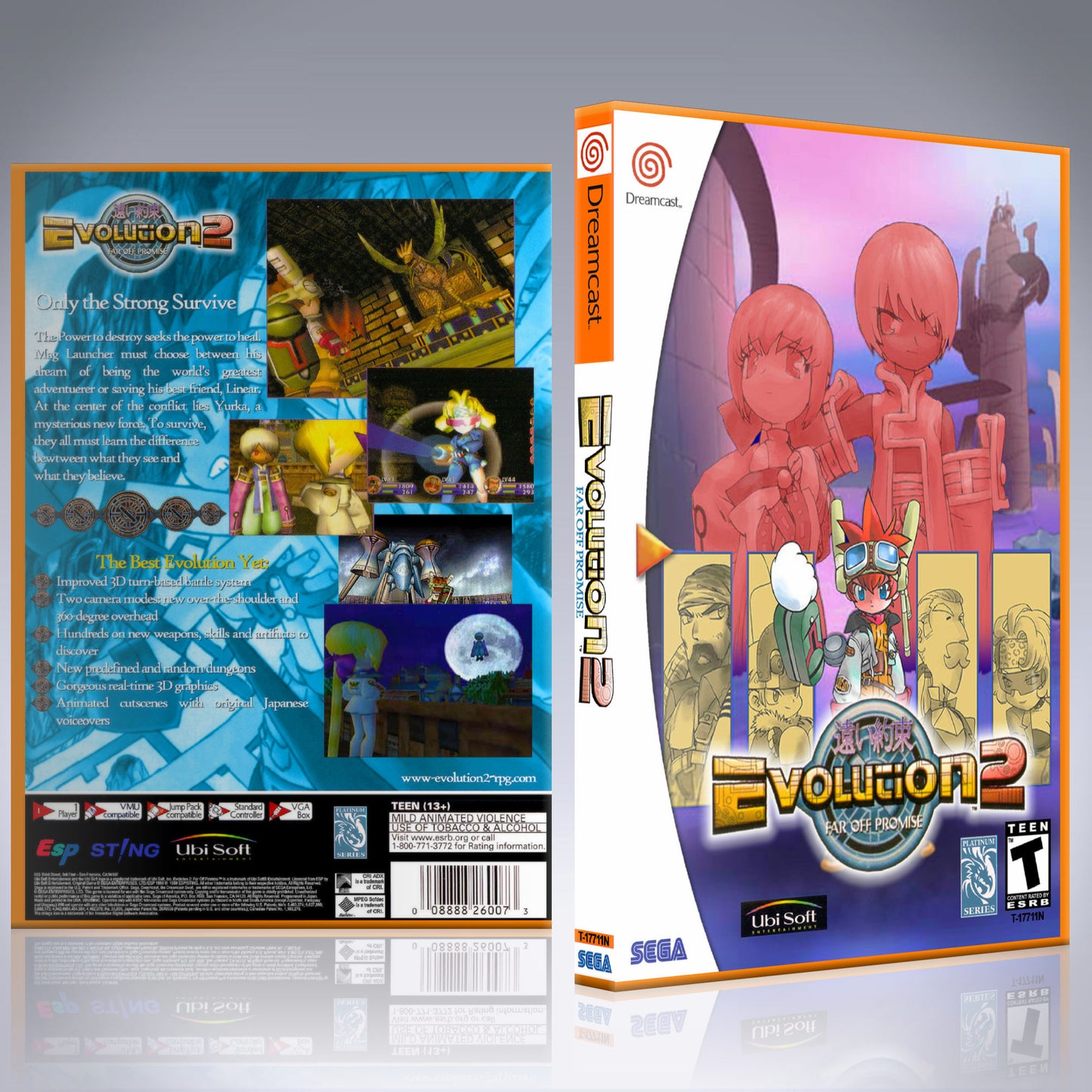 Dreamcast Custom Case - NO GAME - Evolution 2 - Far Off Promise