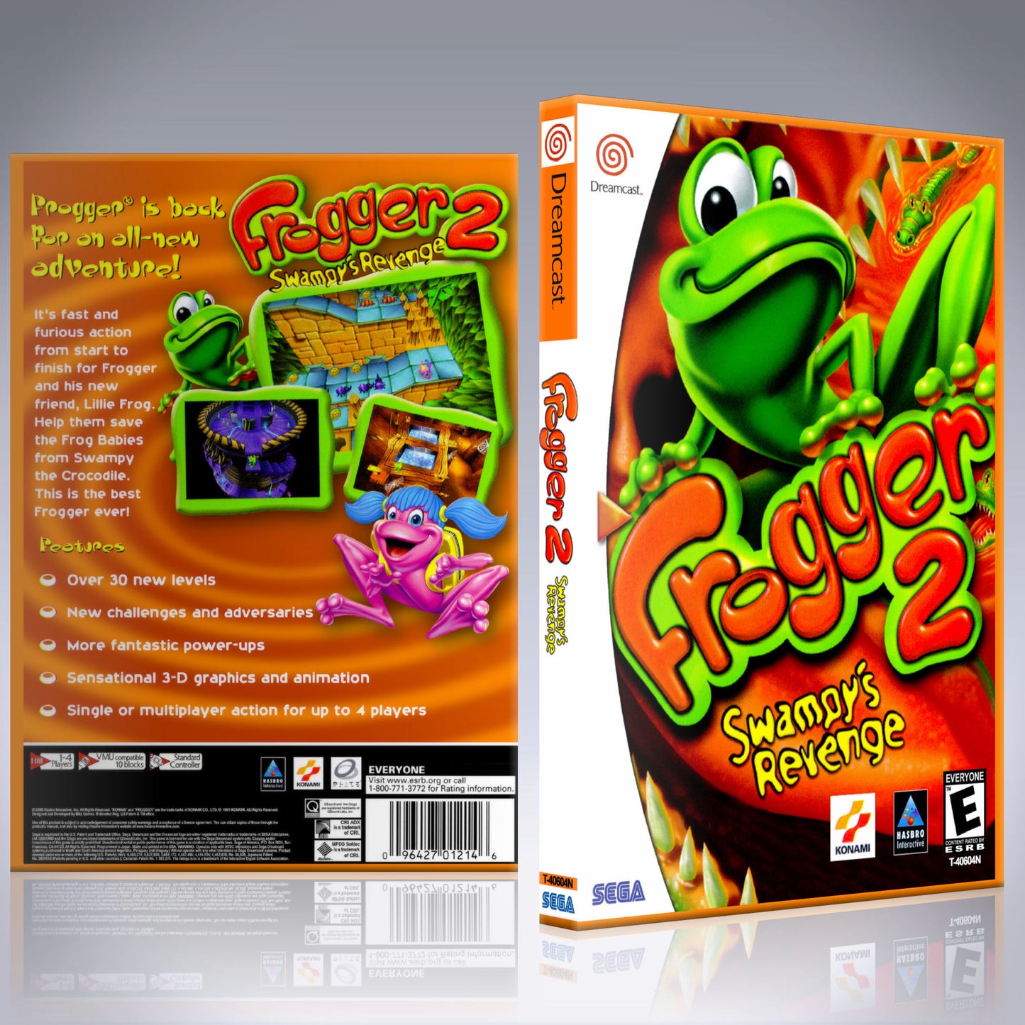 Dreamcast Custom Case - NO GAME - Frogger 2 - Swampy's Revenge