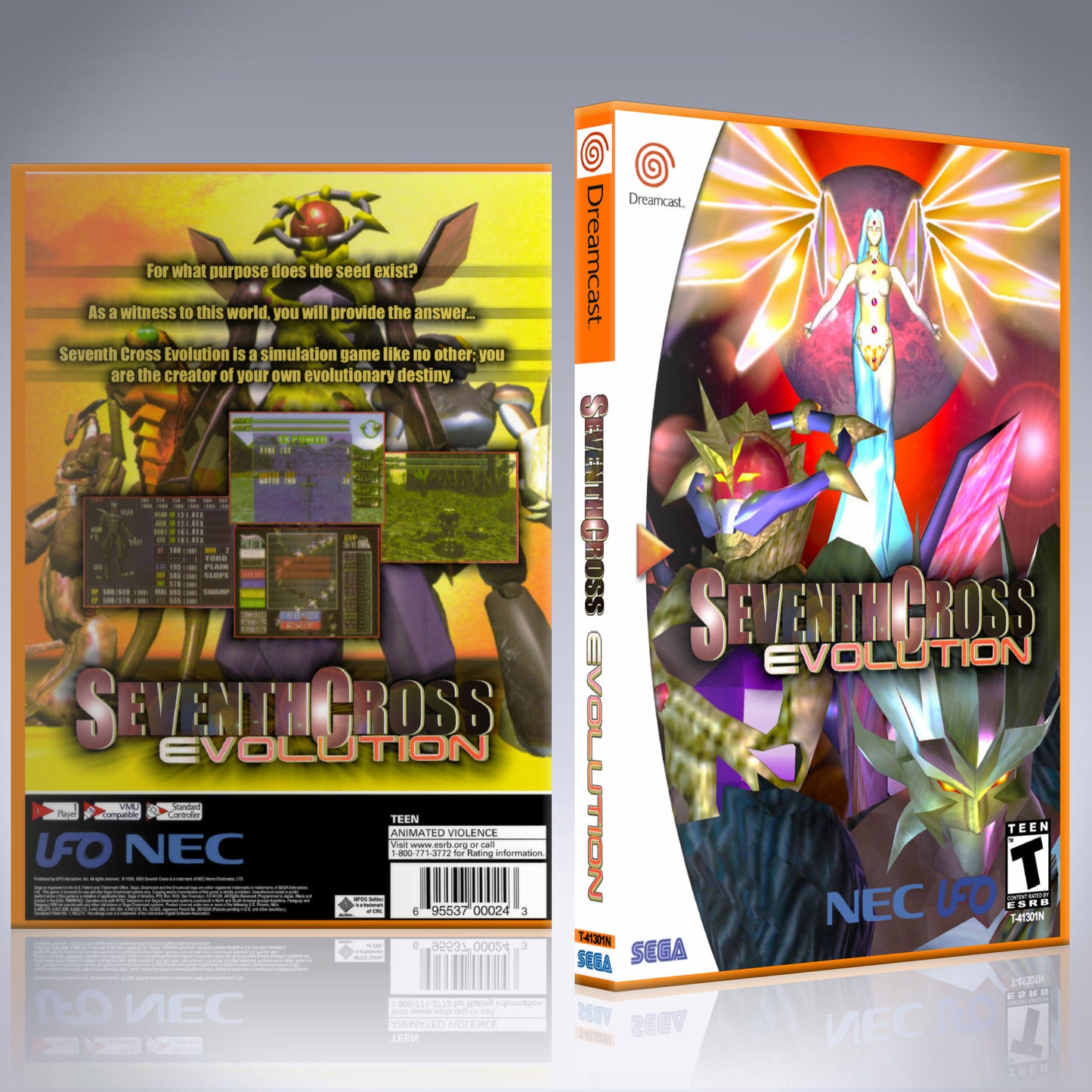 Dreamcast Custom Case - NO GAME - Seventh Cross - Evolution