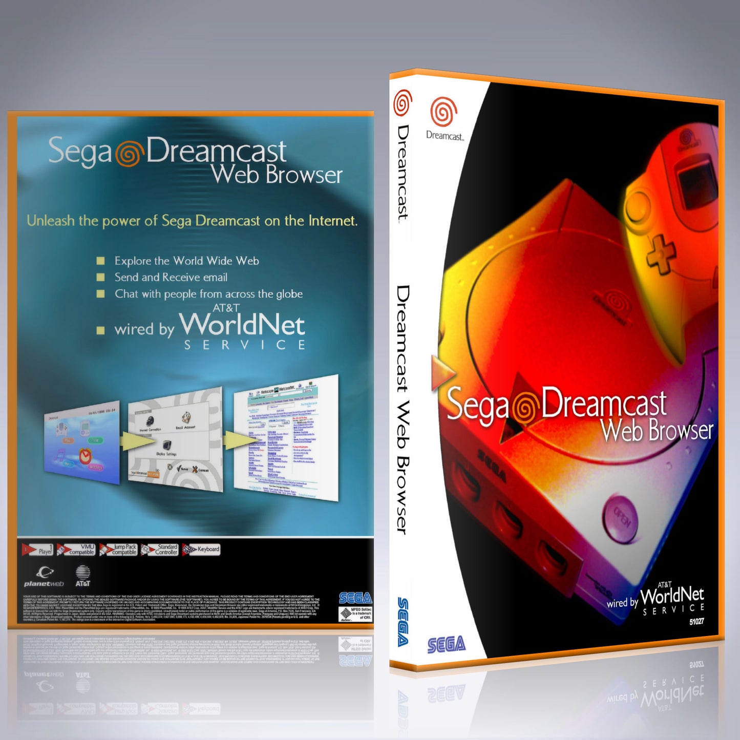 Dreamcast Custom Case - NO GAME - Web Browser
