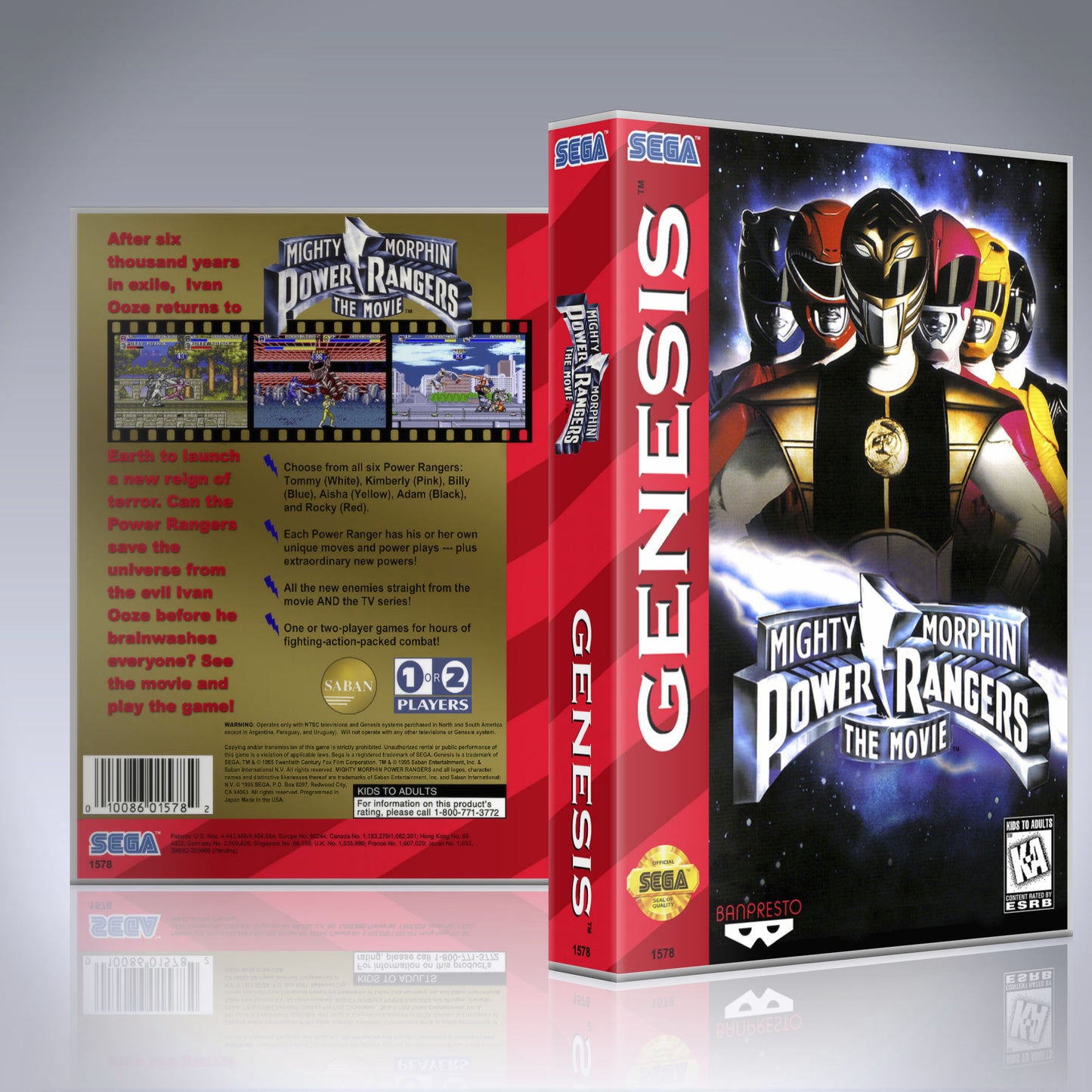 Sega Genesis - UGC - Mighty Morphin' Power Rangers - The Movie