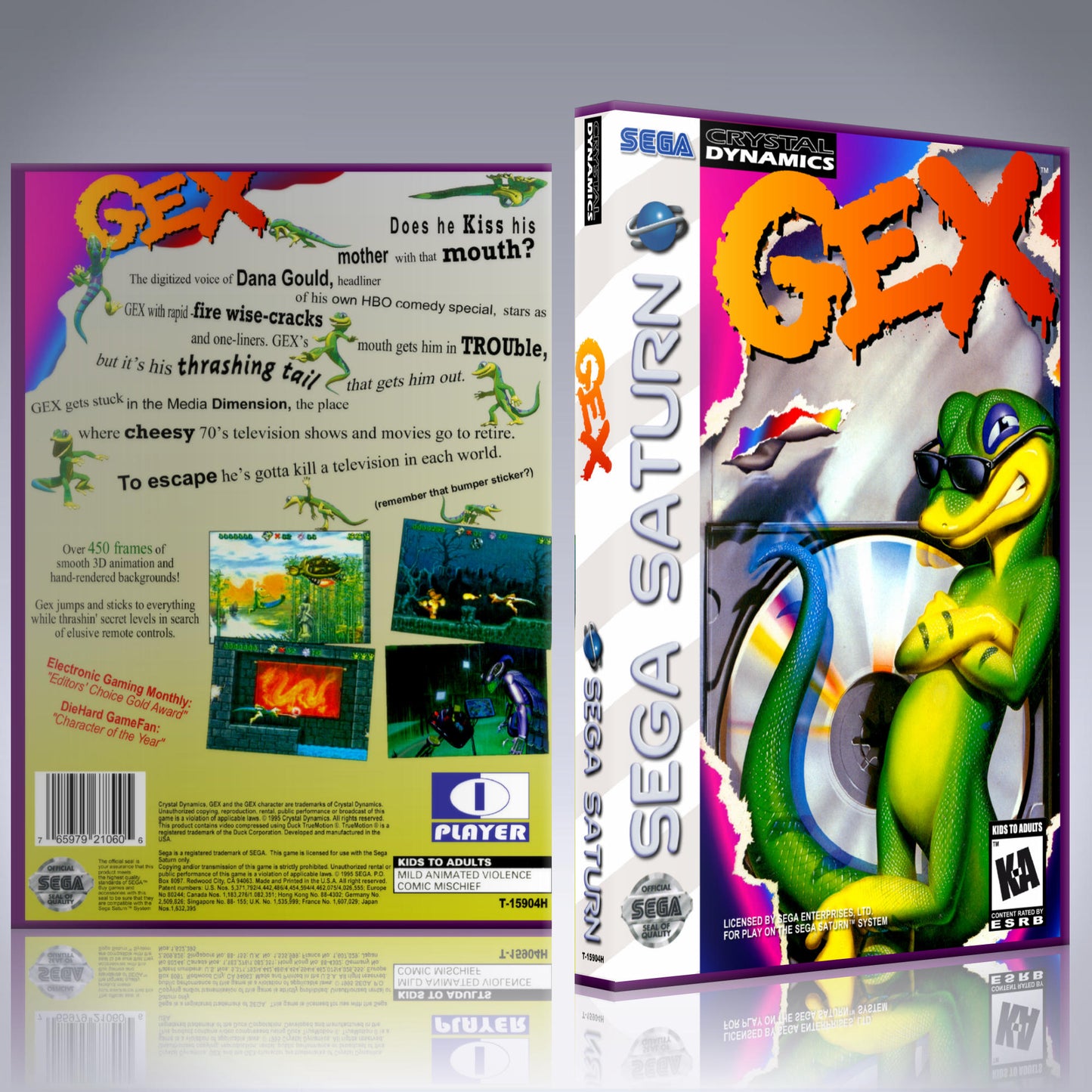 Sega Saturn Custom Case - NO GAME - Gex
