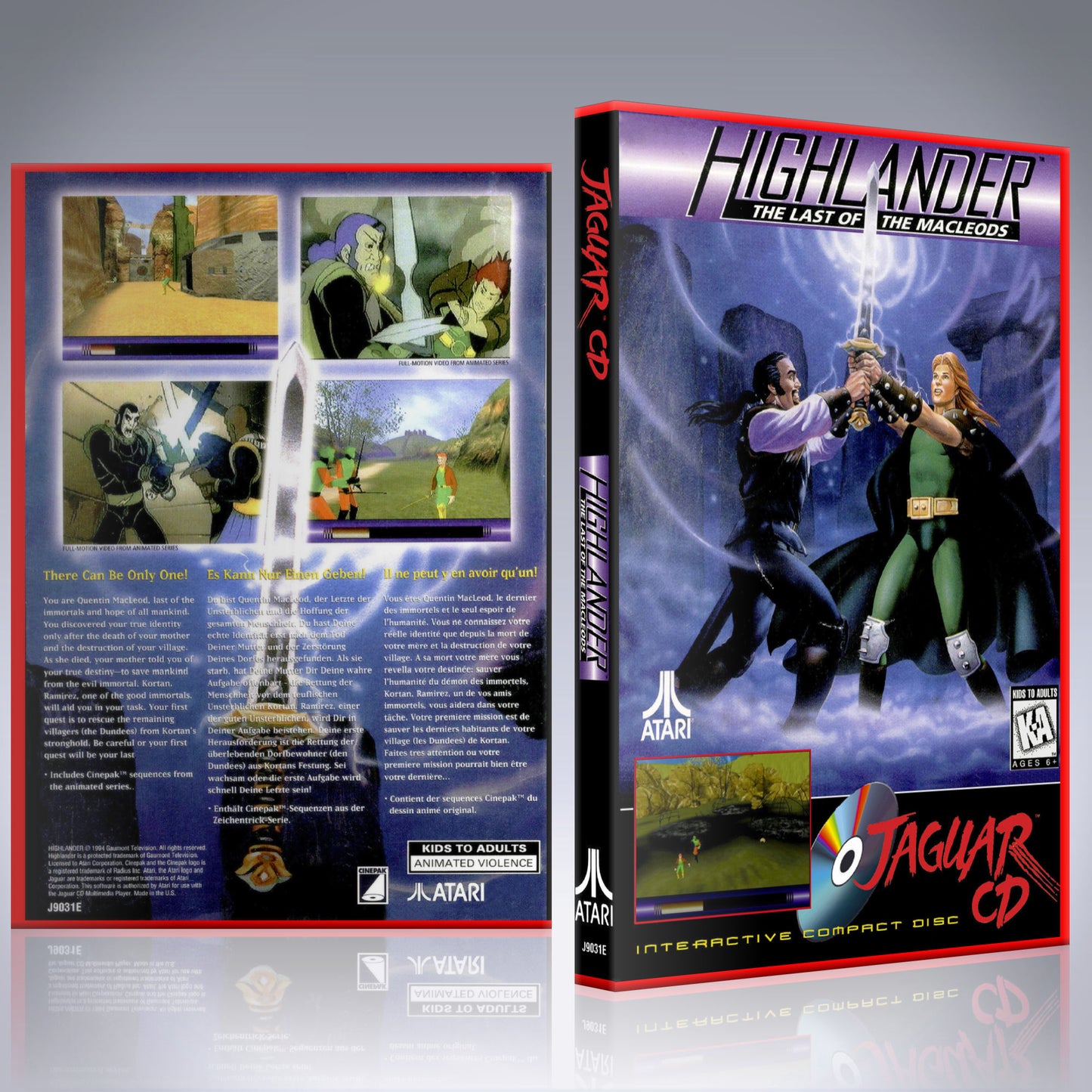 Atari Jaguar CD Case - NO GAME - Highlander - Last of the MacLeods