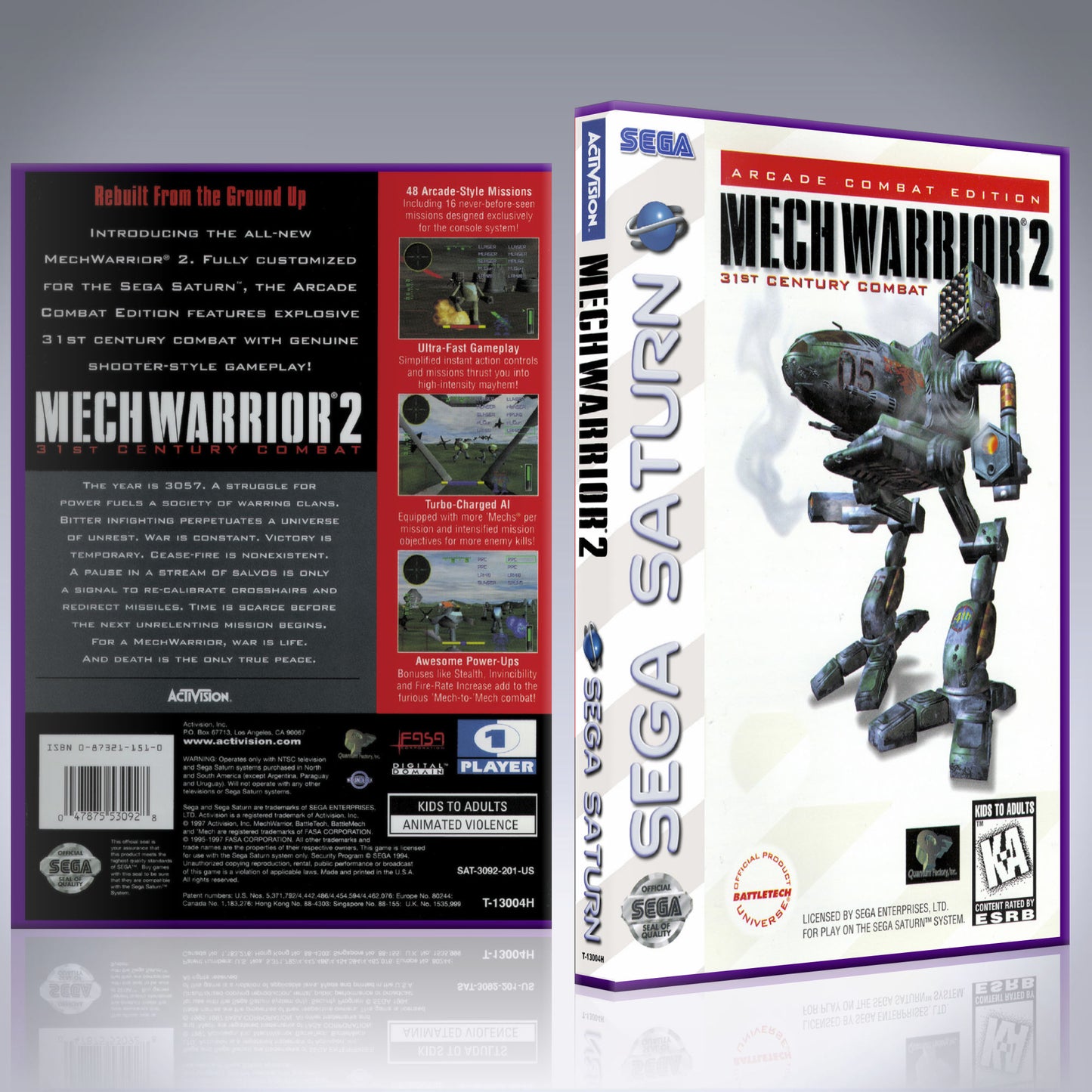 Sega Saturn Custom Case - NO GAME - MechWarrior 2
