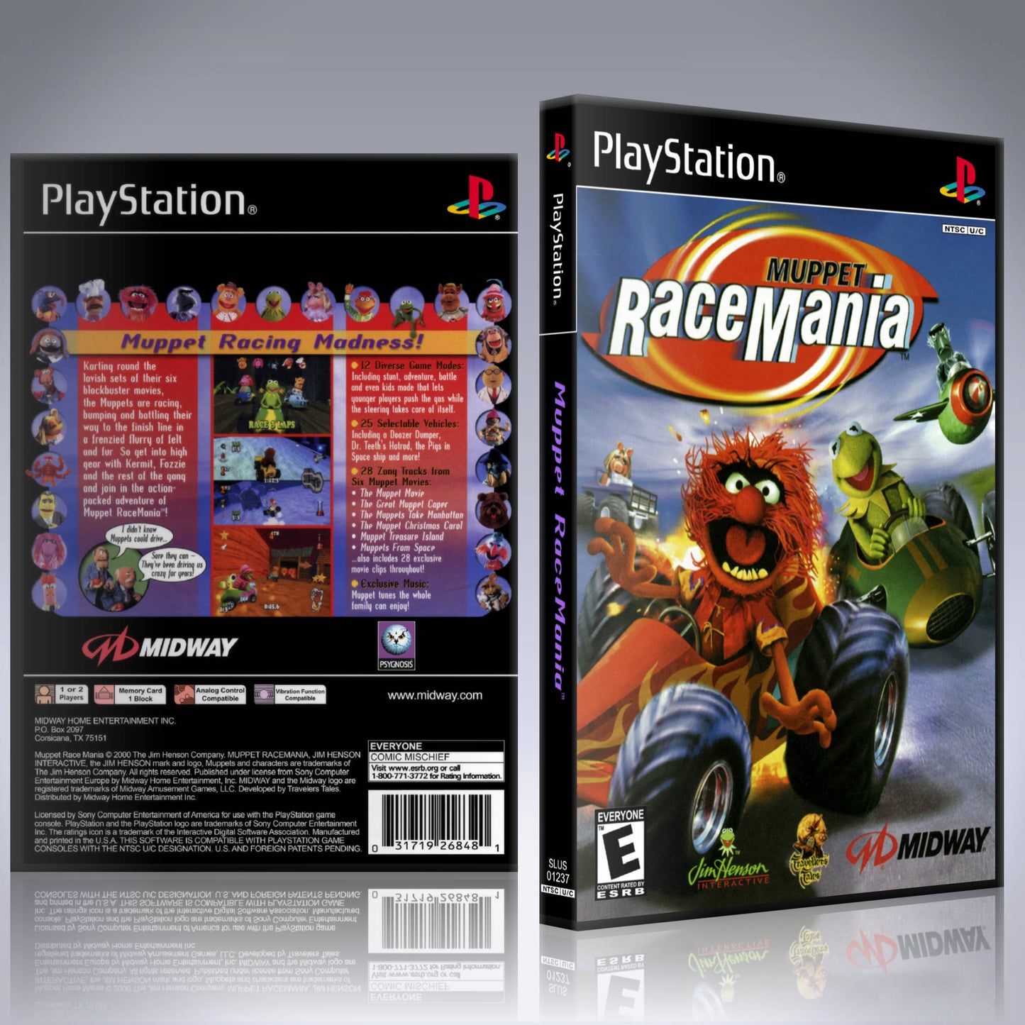 PS1 Case - NO GAME - Muppet Race Mania