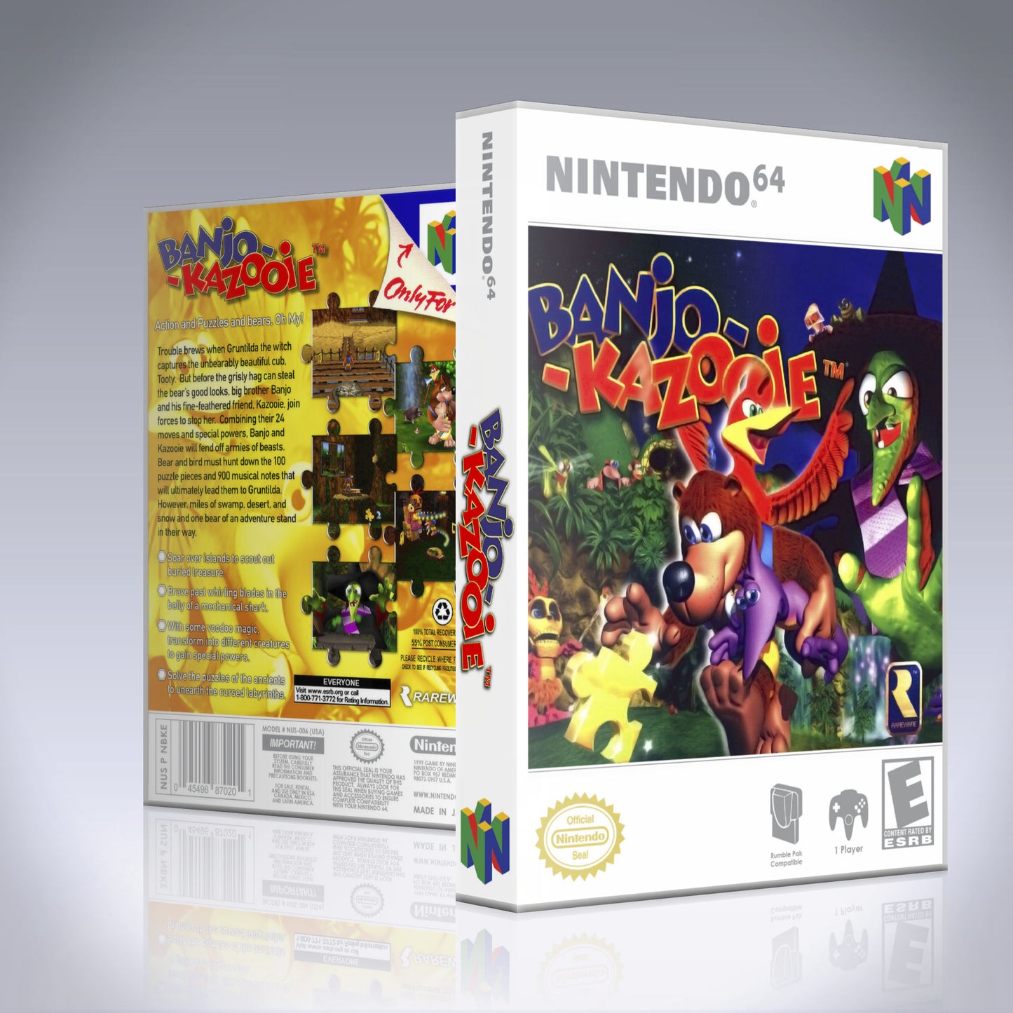 N64 Universal Game Case - NO GAME - Banjo-Kazooie