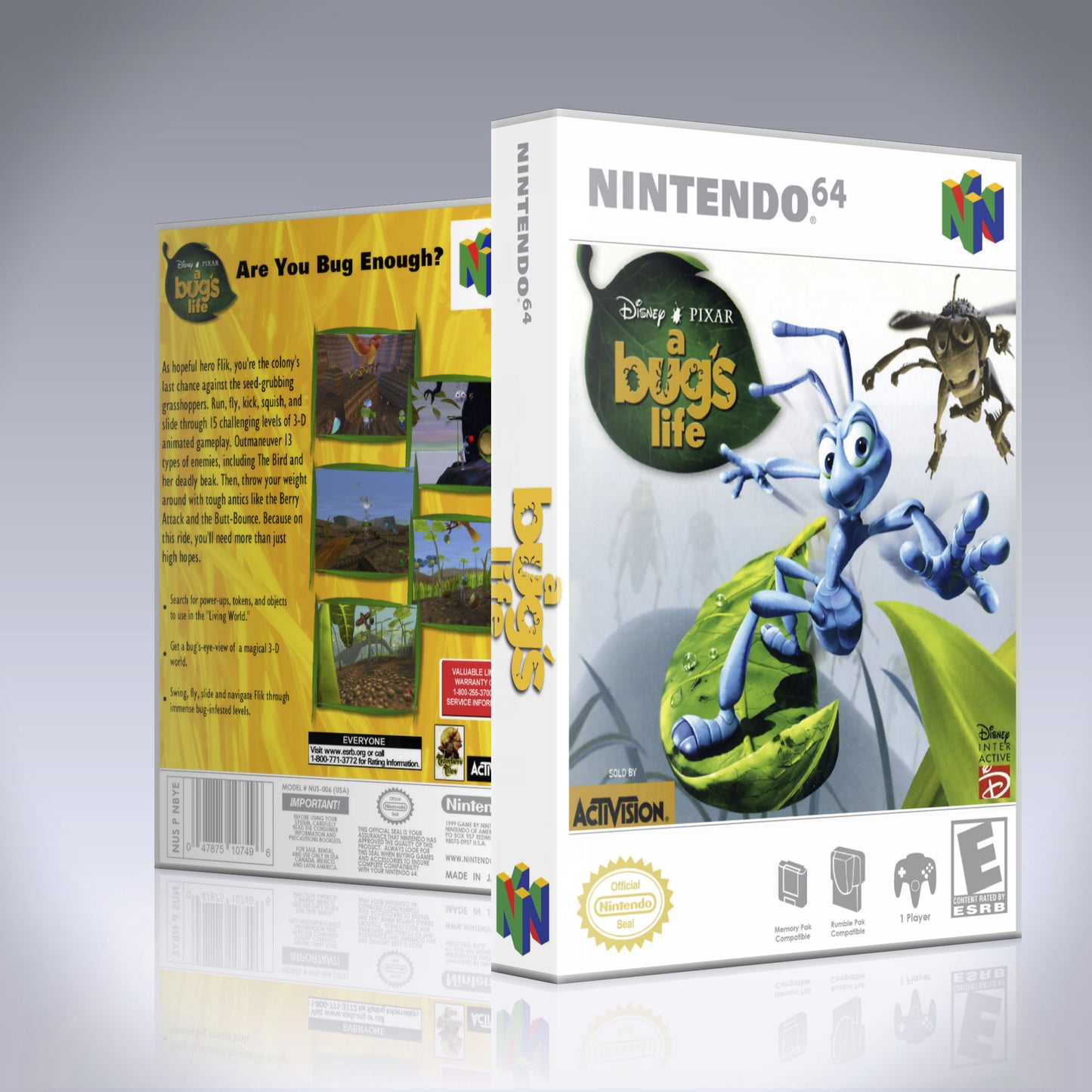 N64 Universal Game Case - NO GAME - A Bugs Life