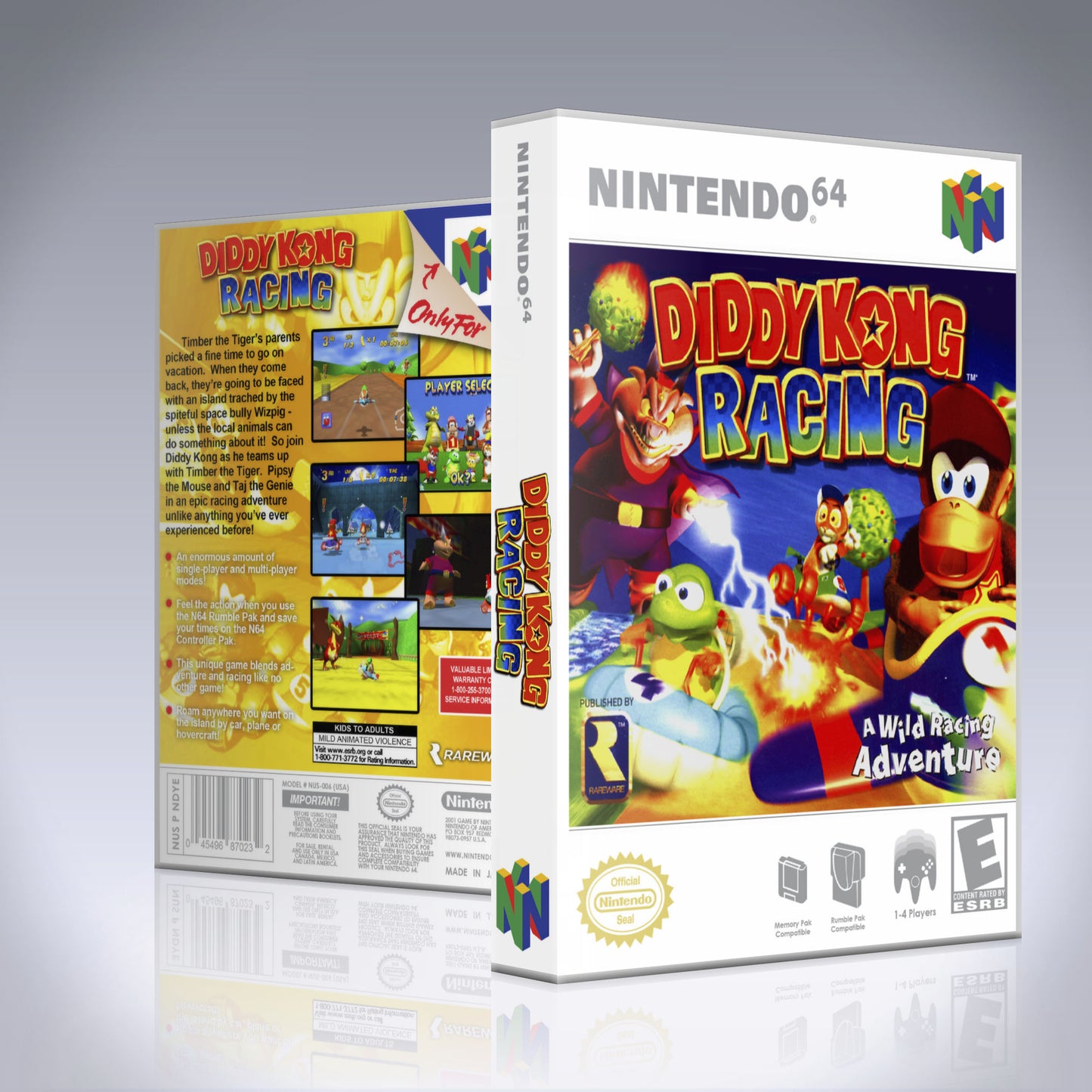 N64 Universal Game Case - NO GAME - Diddy Kong Racing