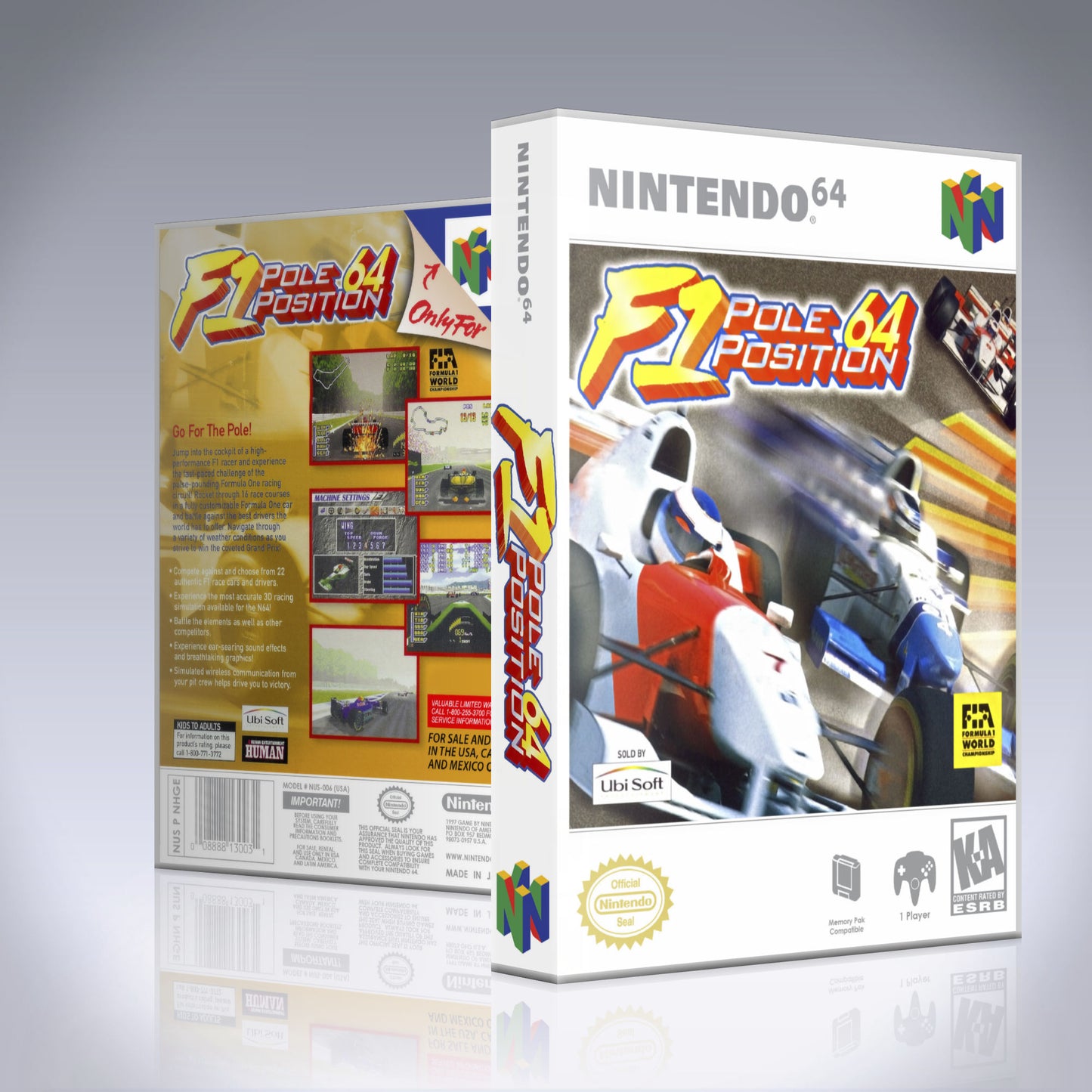 N64 Universal Game Case - NO GAME - F1 Pole Position 64