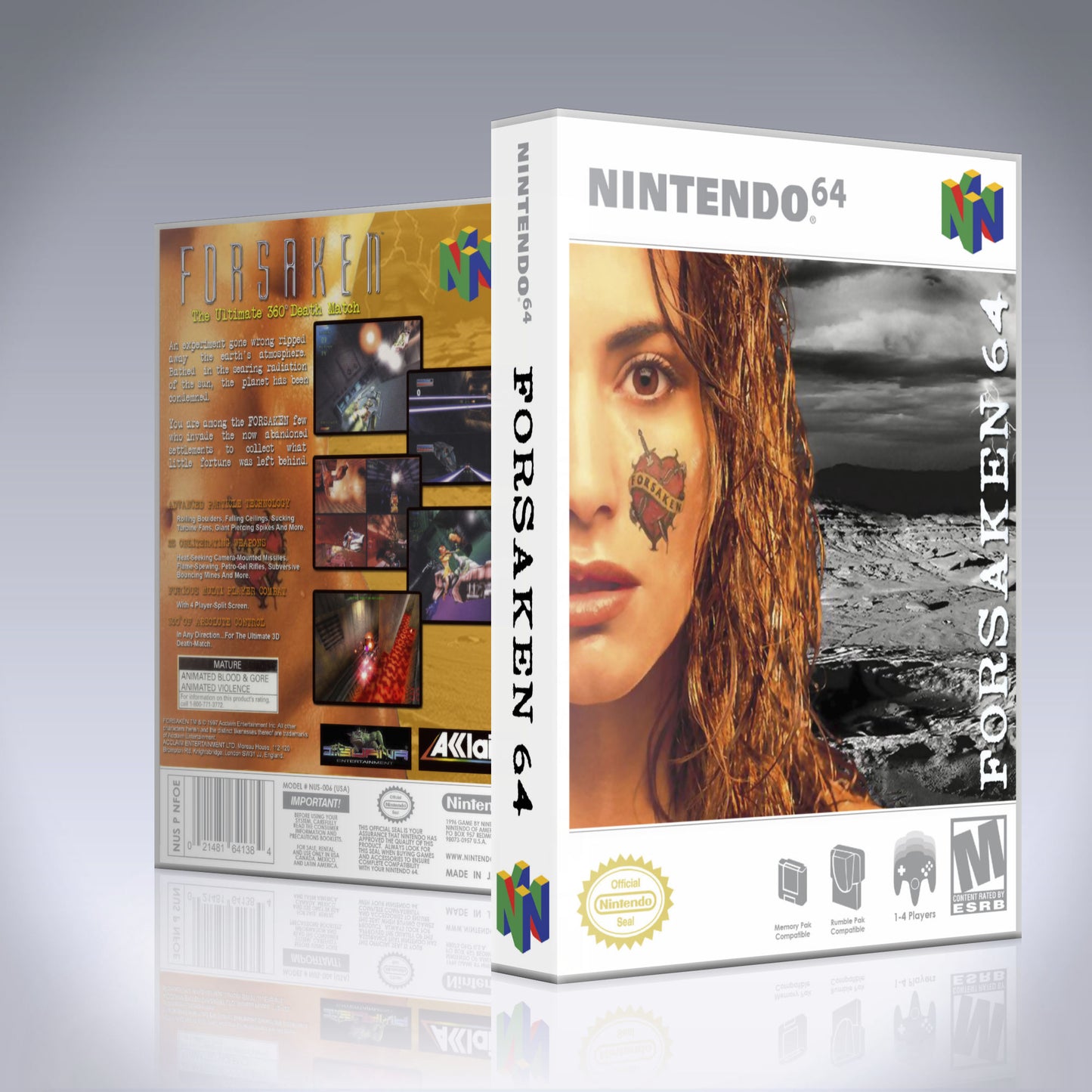 N64 Universal Game Case - NO GAME - Forsaken 64