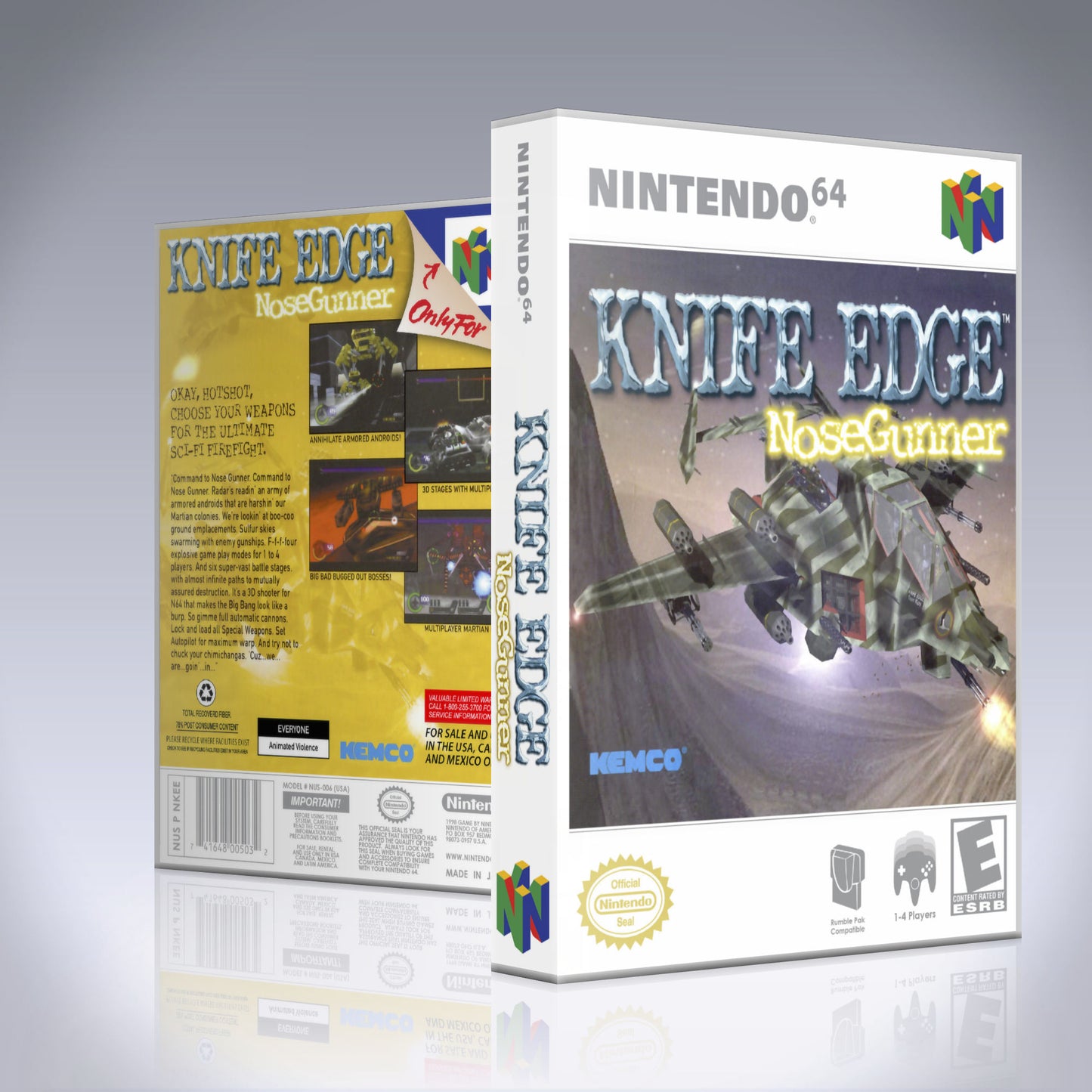 N64 Universal Game Case - NO GAME - Knife Edge - Nosegunner