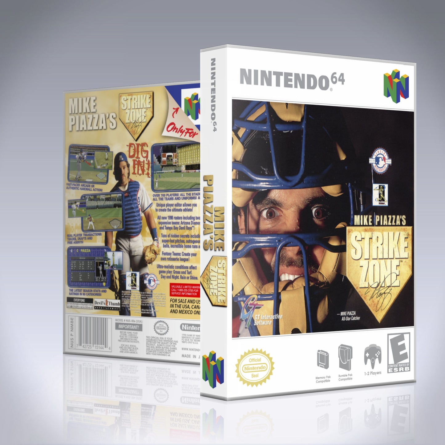 N64 Universal Game Case - NO GAME - Mike Piazza's Strike Zone