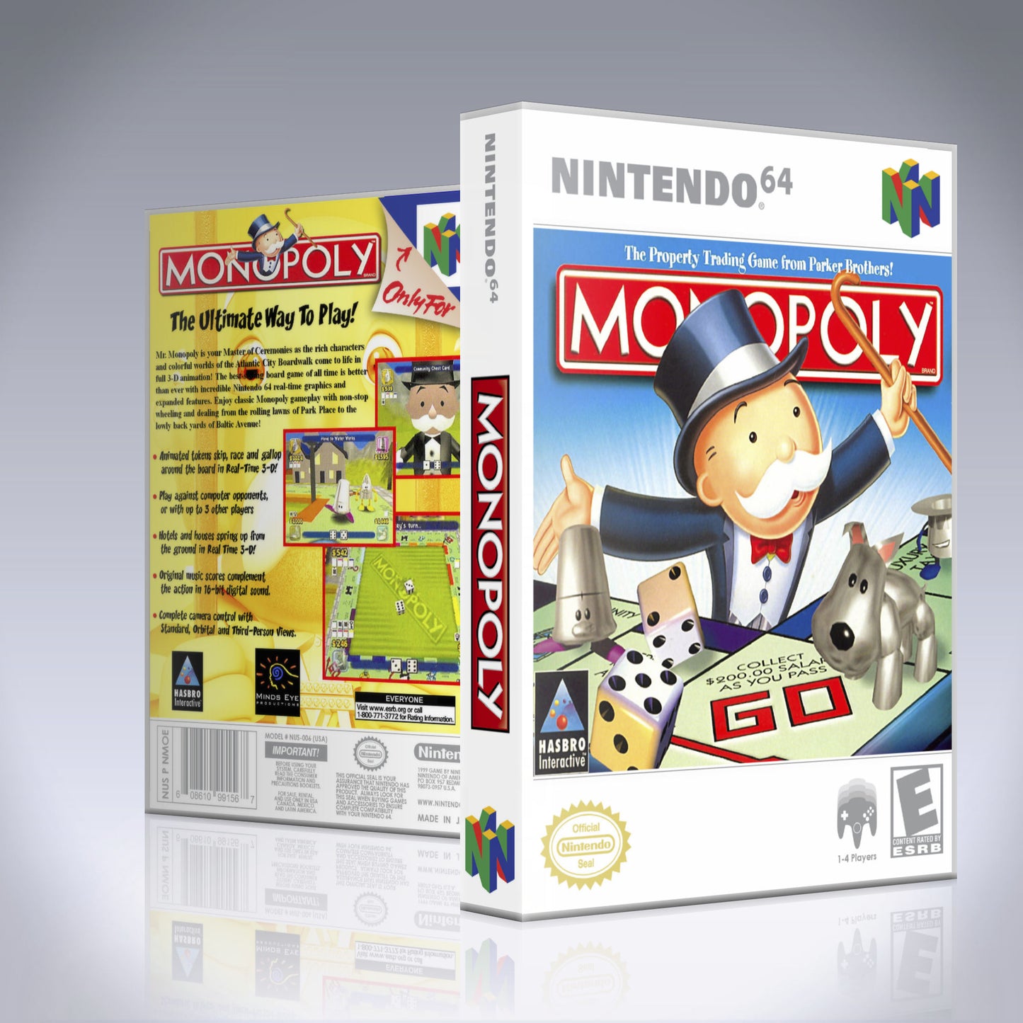 N64 Universal Game Case - NO GAME - Monopoly