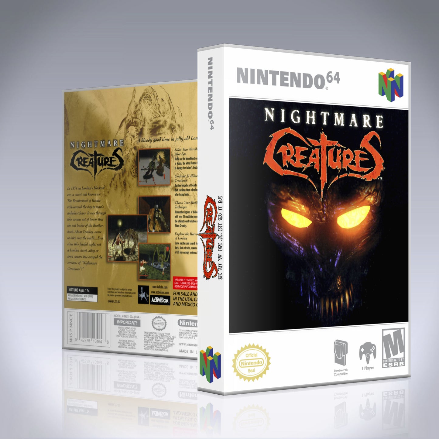 N64 Universal Game Case - NO GAME - Nightmare Creatures