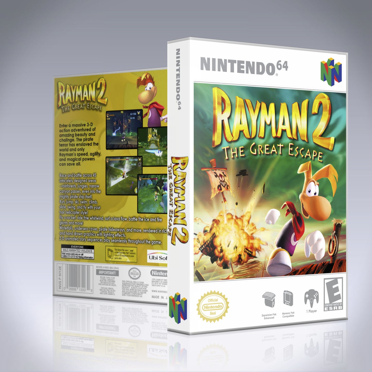 N64 Universal Game Case - NO GAME - Rayman 2 - The Great Escape