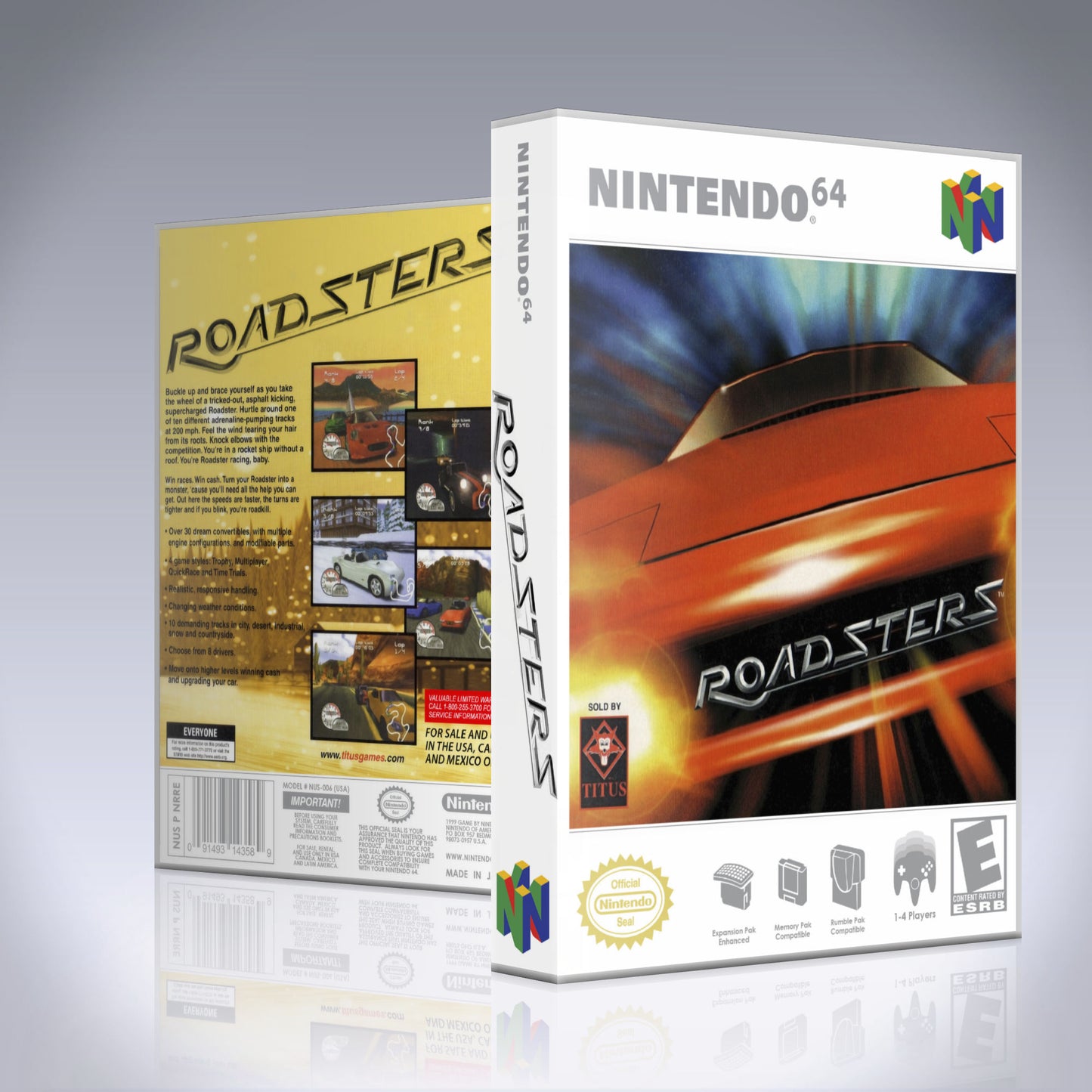 N64 Universal Game Case - NO GAME - Roadsters