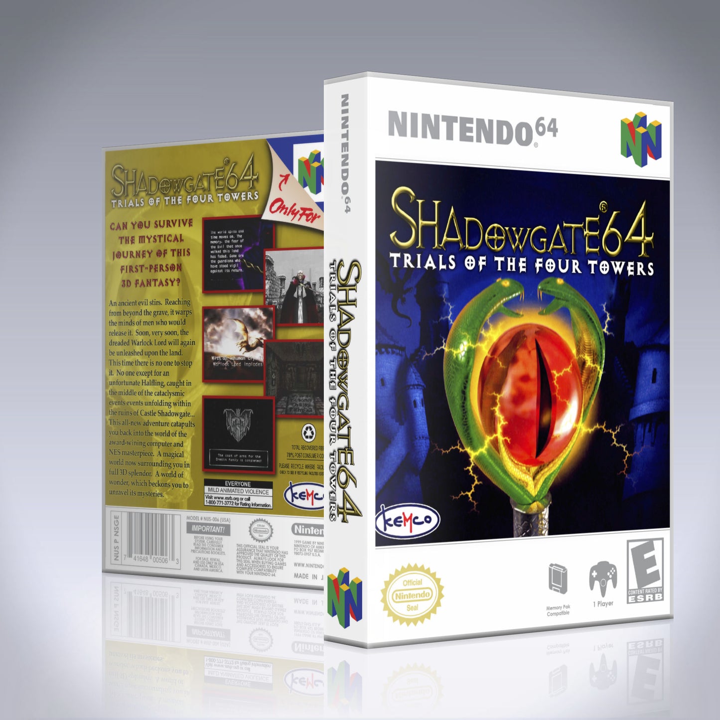 N64 Universal Game Case - NO GAME - Shadowgate 64 - Tales of the Four Towers