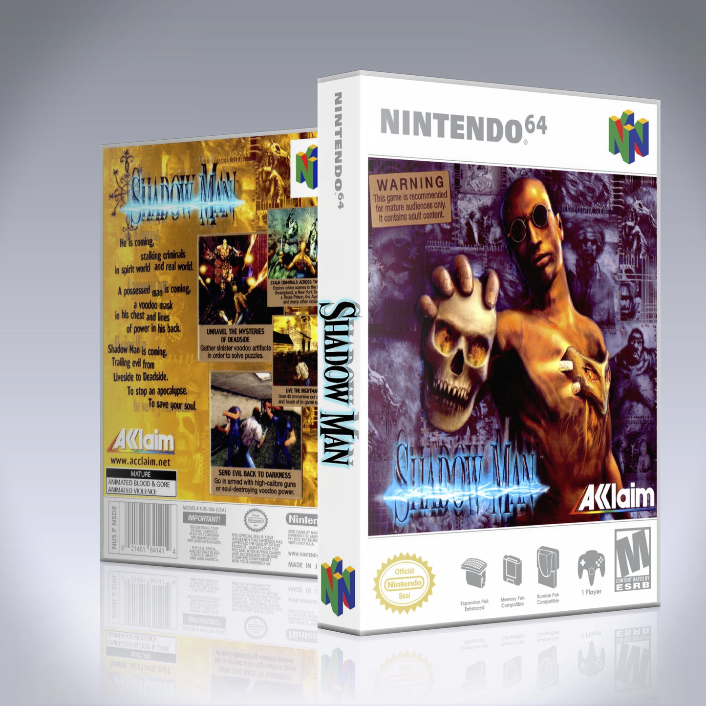 N64 Universal Game Case - NO GAME - Shadow Man