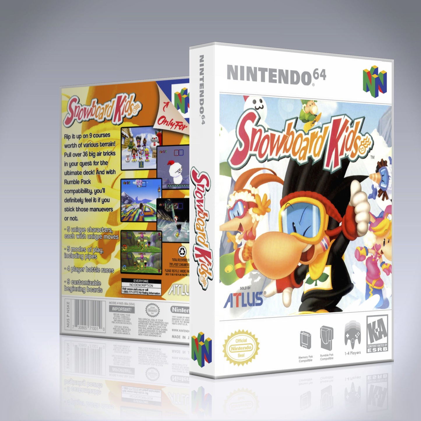 N64 Universal Game Case - NO GAME - Snowboard Kids