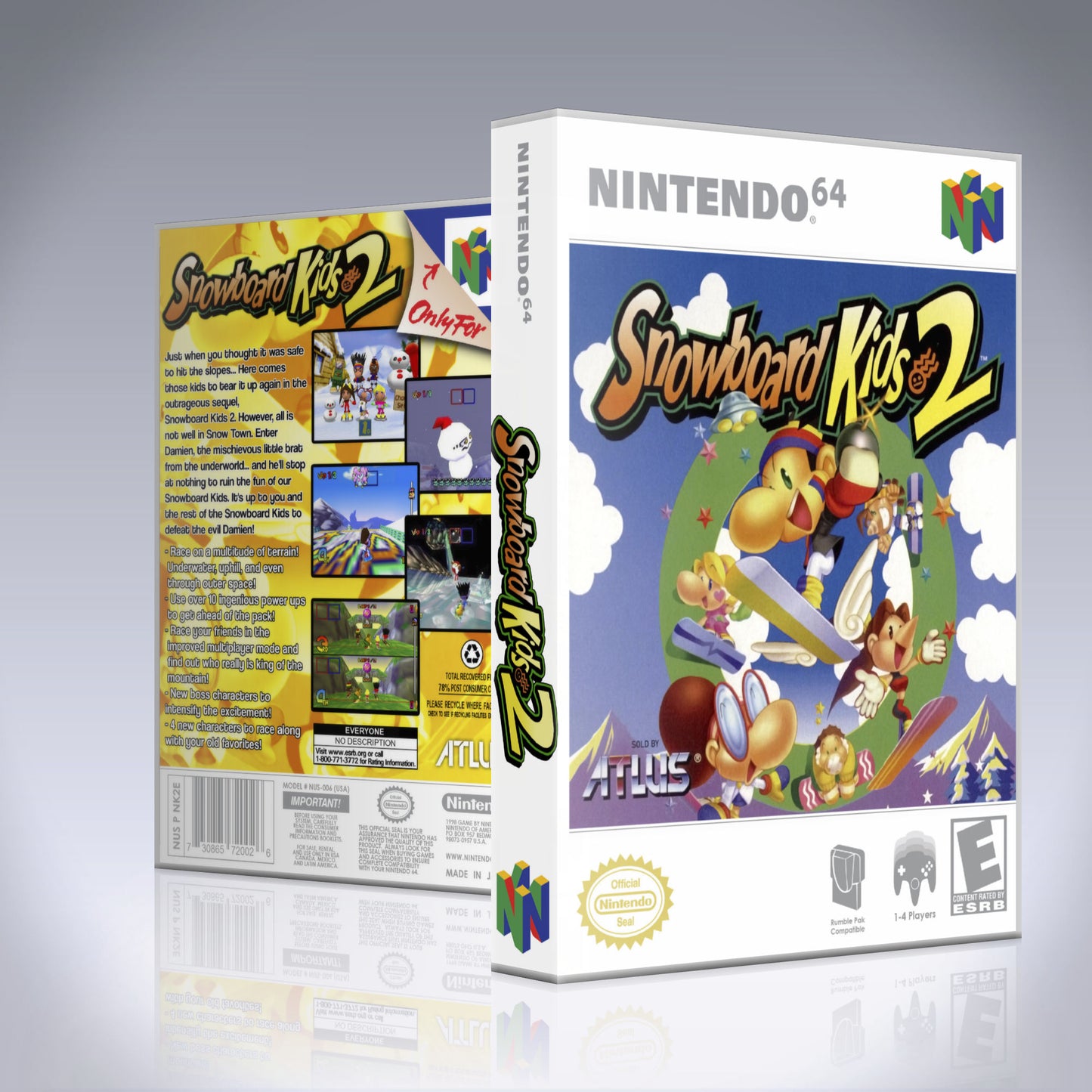 N64 Universal Game Case - NO GAME - Snowboard Kids 2