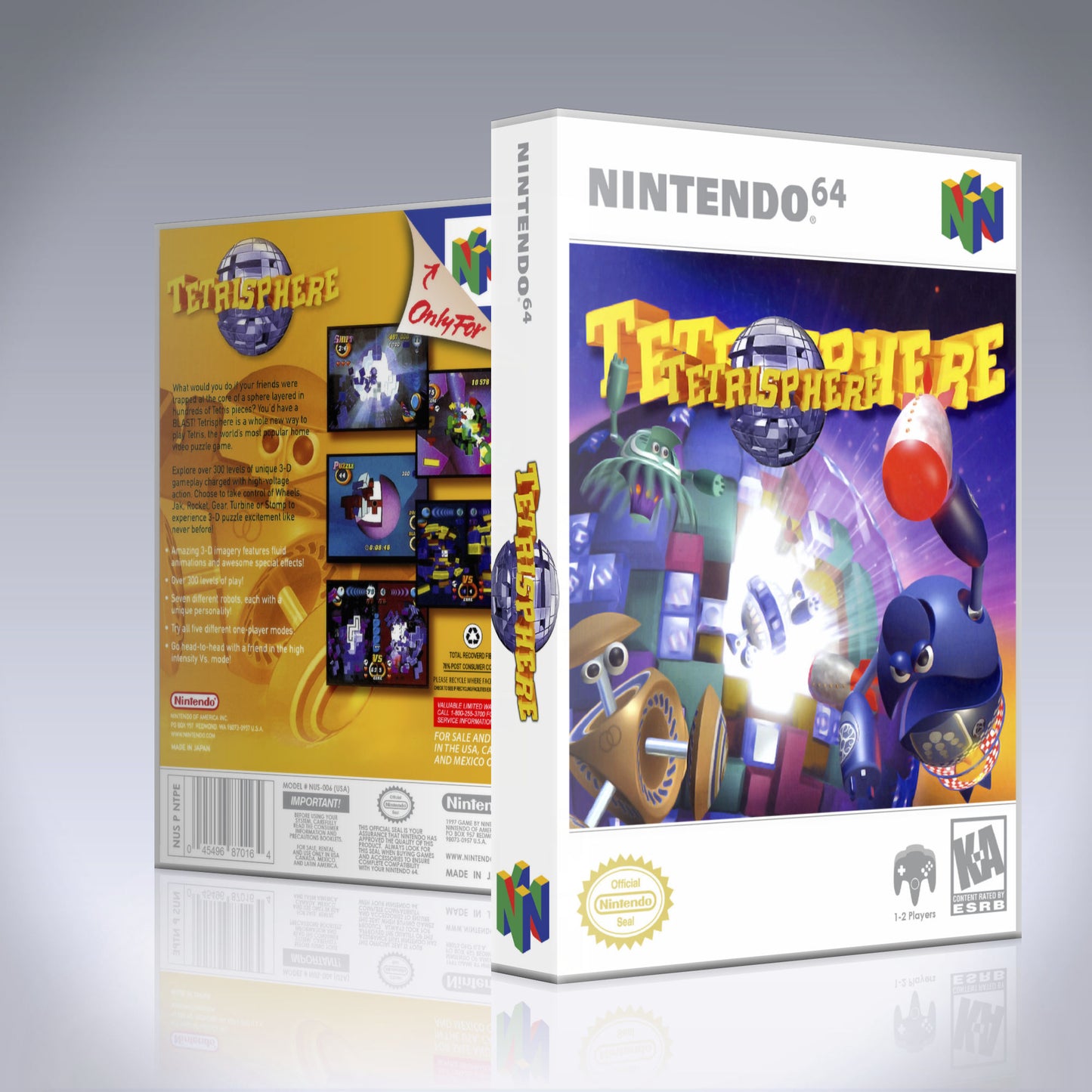 N64 Universal Game Case - NO GAME - Tetrisphere