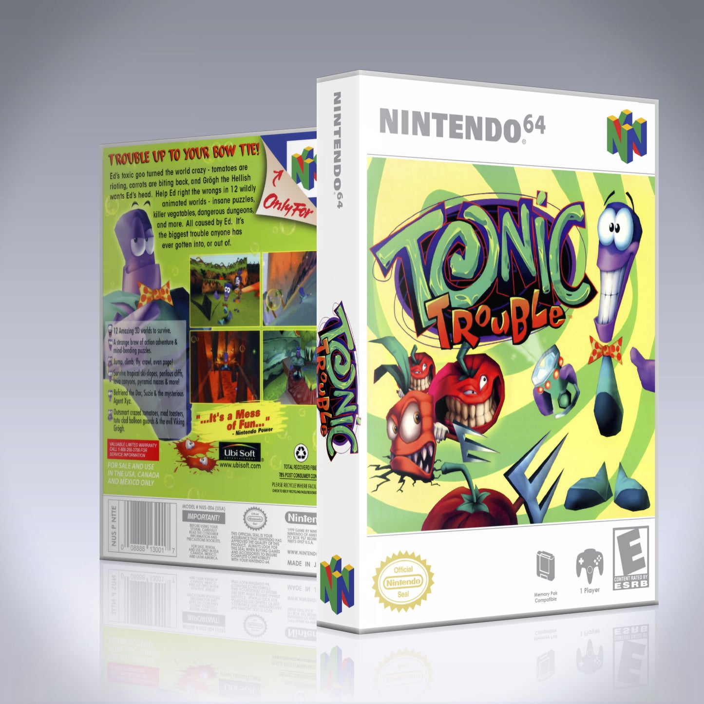 N64 Universal Game Case - NO GAME - Tonic Trouble