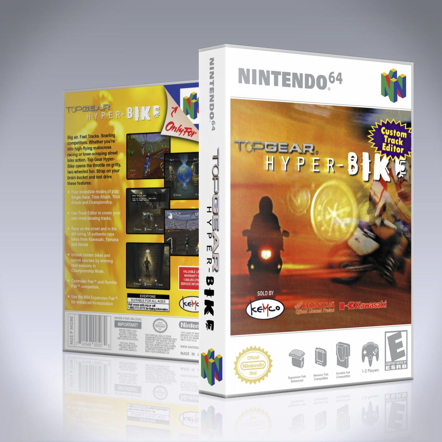 N64 Universal Game Case - NO GAME - Top Gear - Hyper-Bike