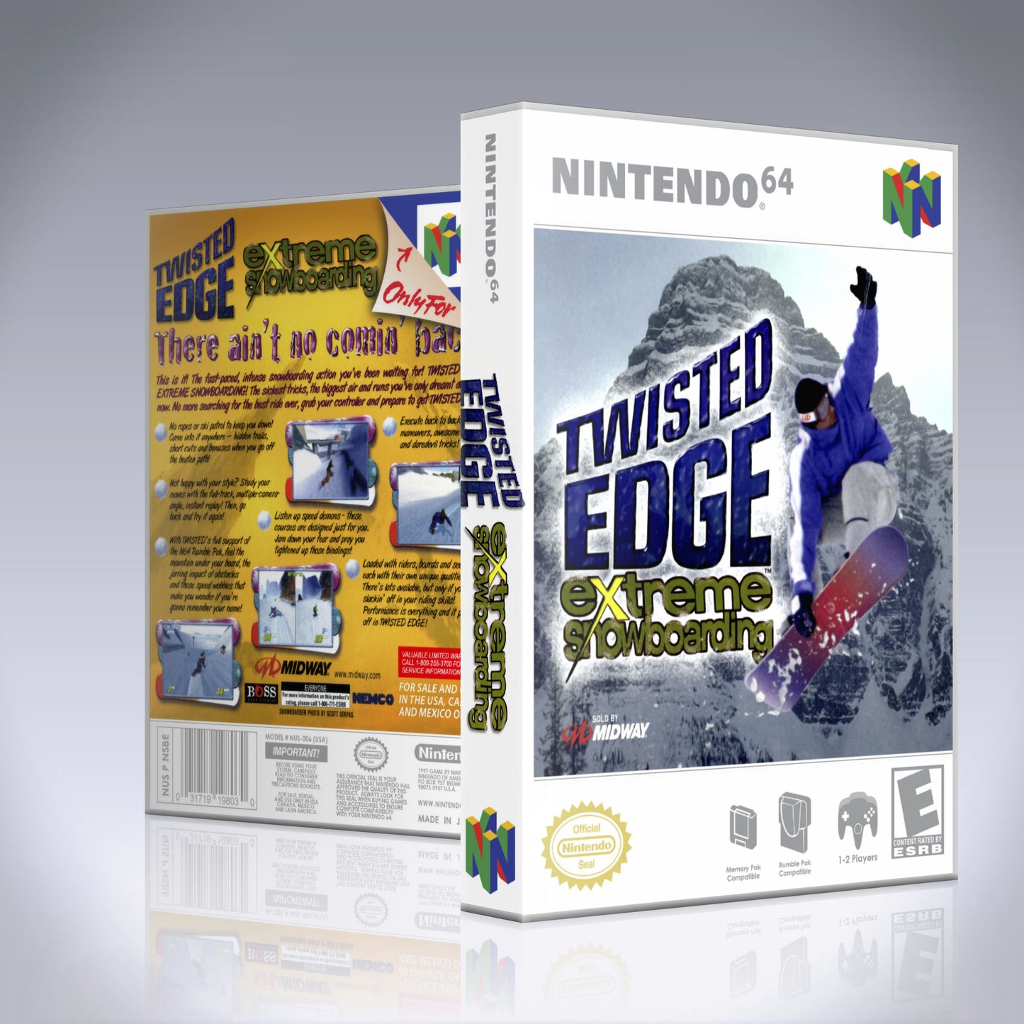 N64 Universal Game Case - NO GAME - Twisted Edge - Extreme Snowboarding