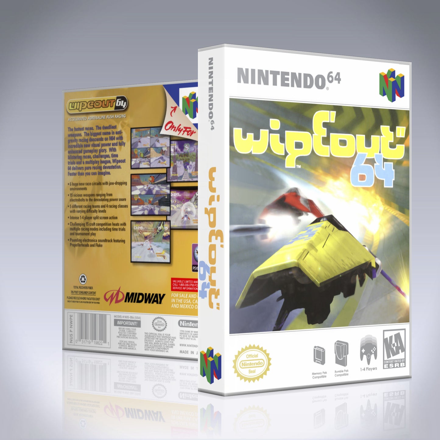 N64 Universal Game Case - NO GAME - Wipeout 64