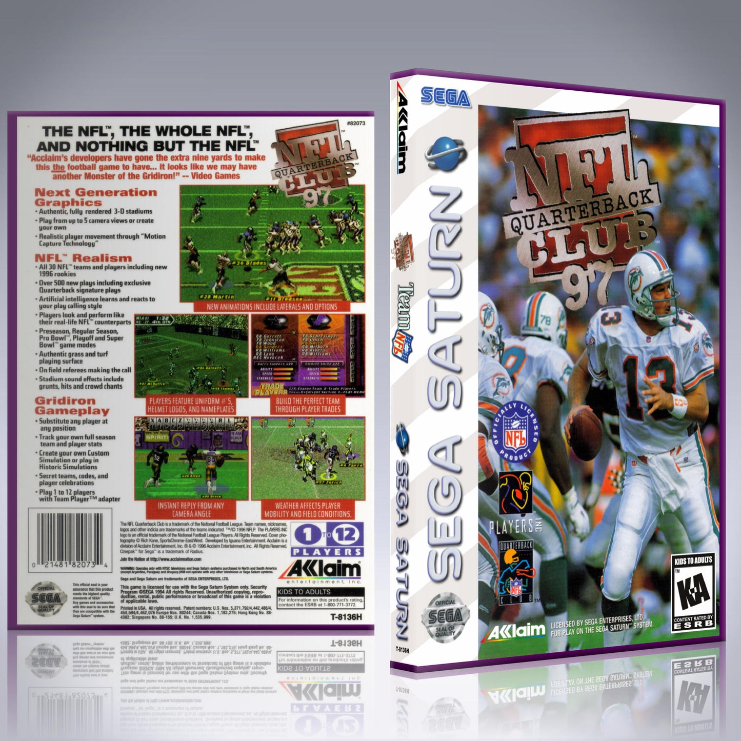 Sega Saturn Custom Case - NO GAME - NFL Quarterback Club 97