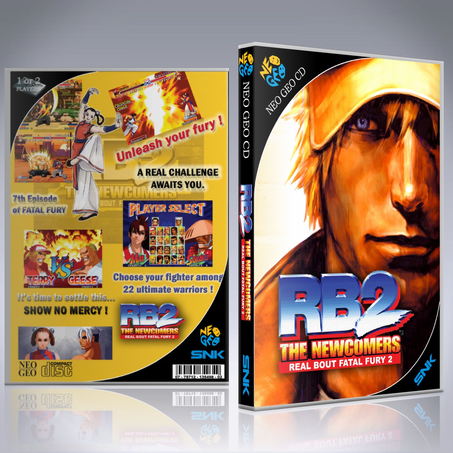 NeoGeo CD Custom Case - NO GAME - Real Bout Fatal Fury 2