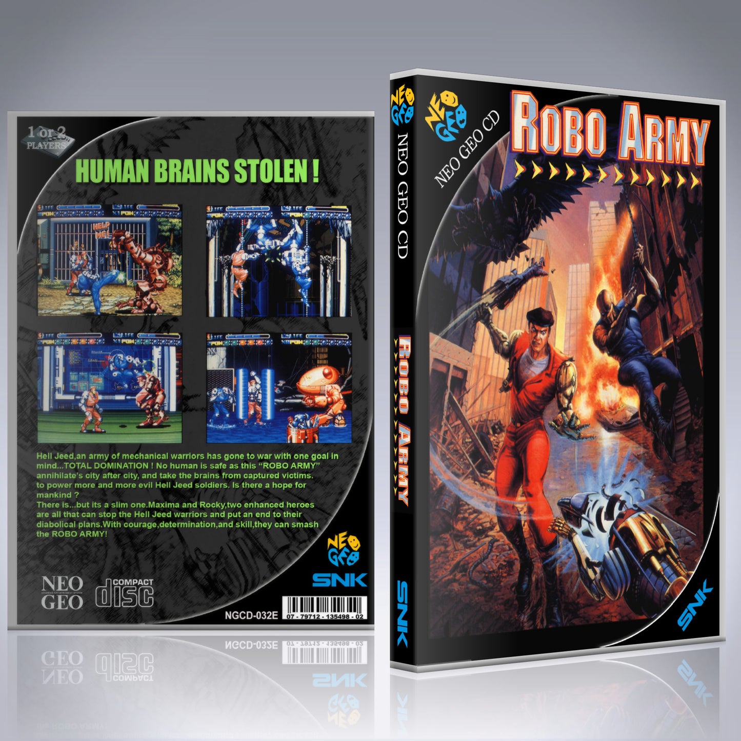 NeoGeo CD Custom Case - NO GAME - Robo Army