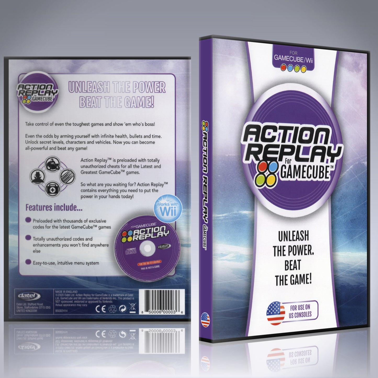GameCube Replacement Case - NO GAME - Action Replay - Retail