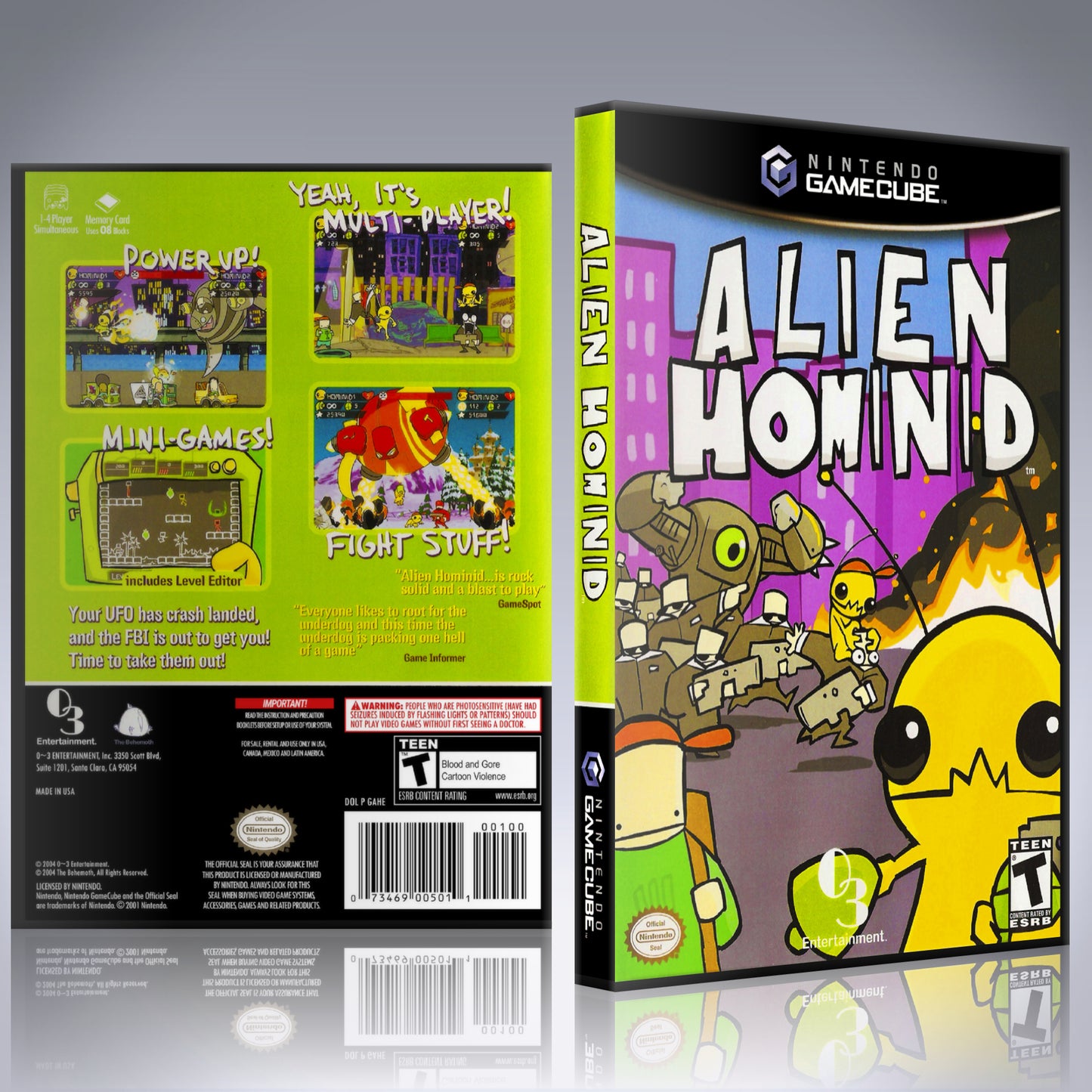 GameCube Replacement Case - NO GAME - Alien Hominid