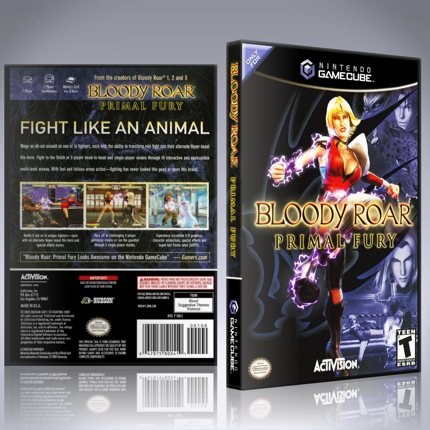 GameCube Replacement Case - NO GAME - Bloody Roar - Primal Fury