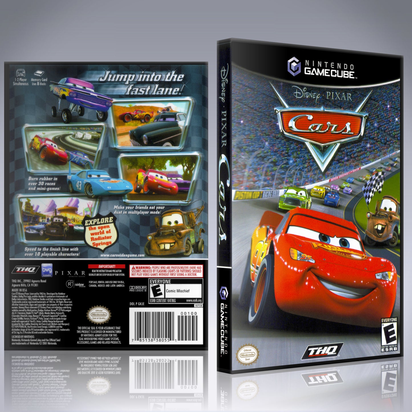 GameCube Replacement Case - NO GAME - Cars