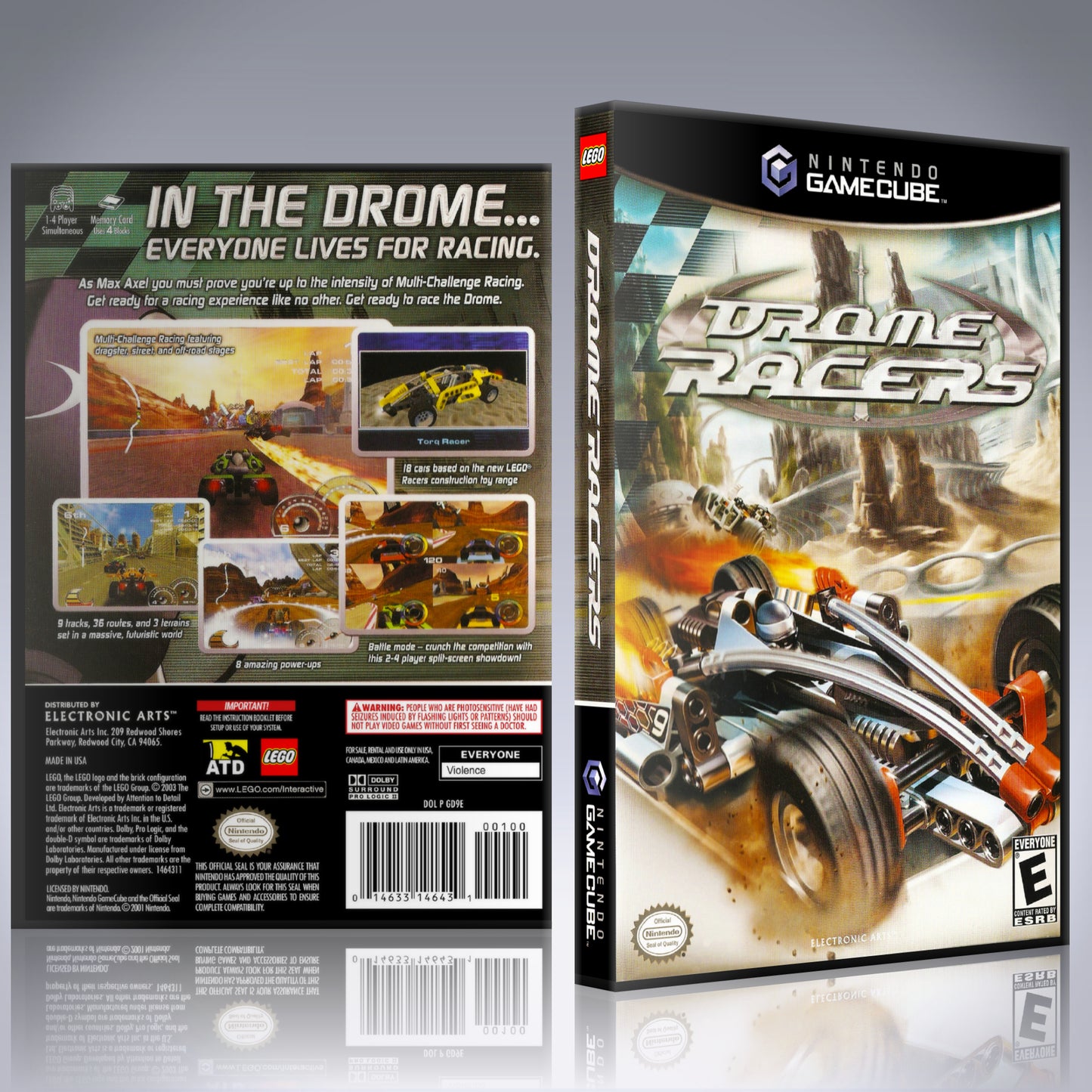 GameCube Replacement Case - NO GAME - Drome Racers