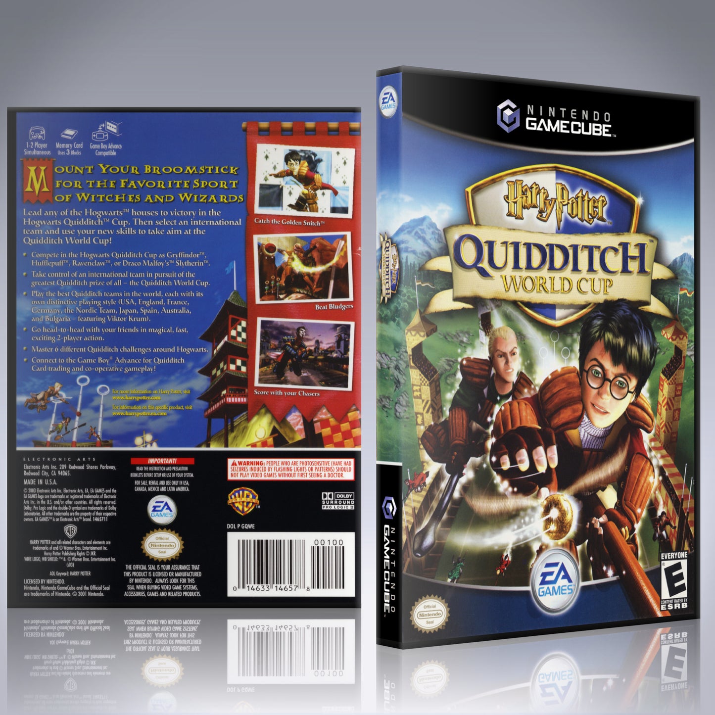 GameCube Replacement Case - NO GAME - Harry Potter Quidditch World Cup