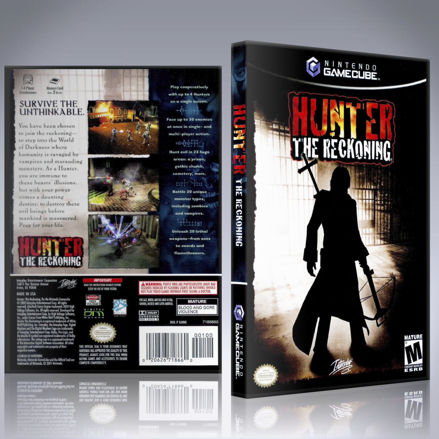 GameCube Replacement Case - NO GAME - Hunter the Reckoning