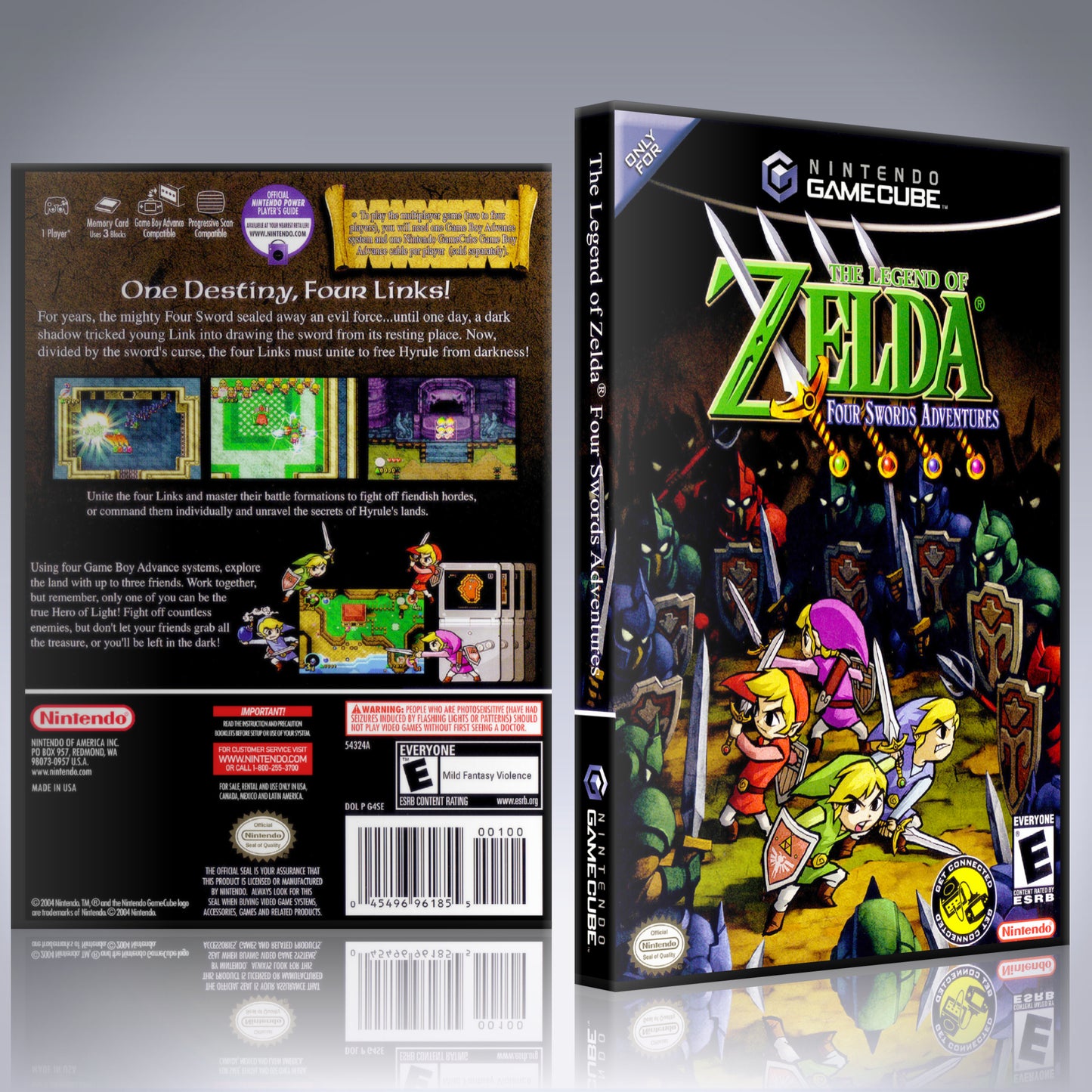 GameCube Replacement Case - NO GAME - Legend of Zelda - Four Swords Adventures
