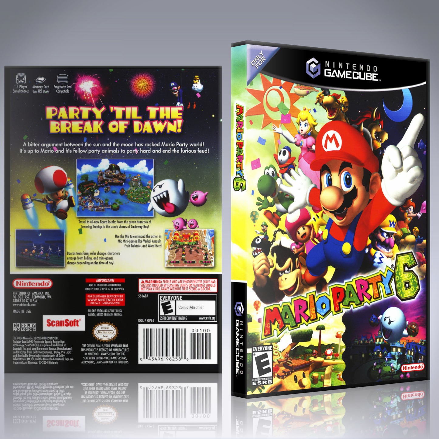 GameCube Replacement Case - NO GAME - Mario Party 6