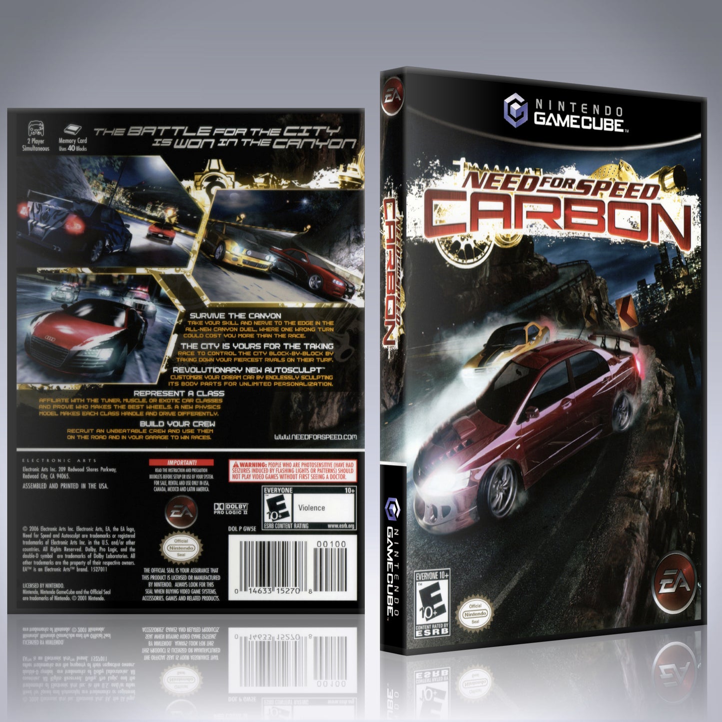GameCube Replacement Case - NO GAME - Need for Speed - Carbon