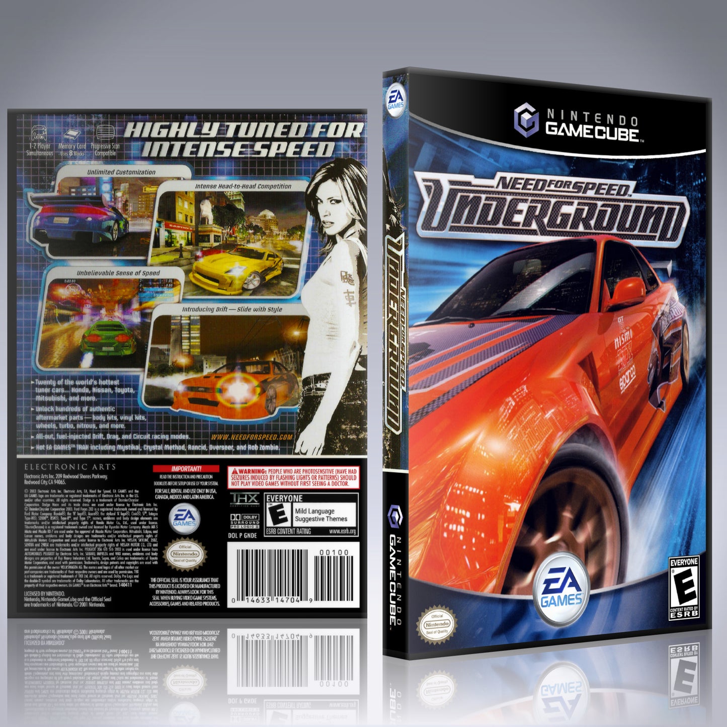 GameCube Replacement Case - NO GAME - Need for Speed - Underground