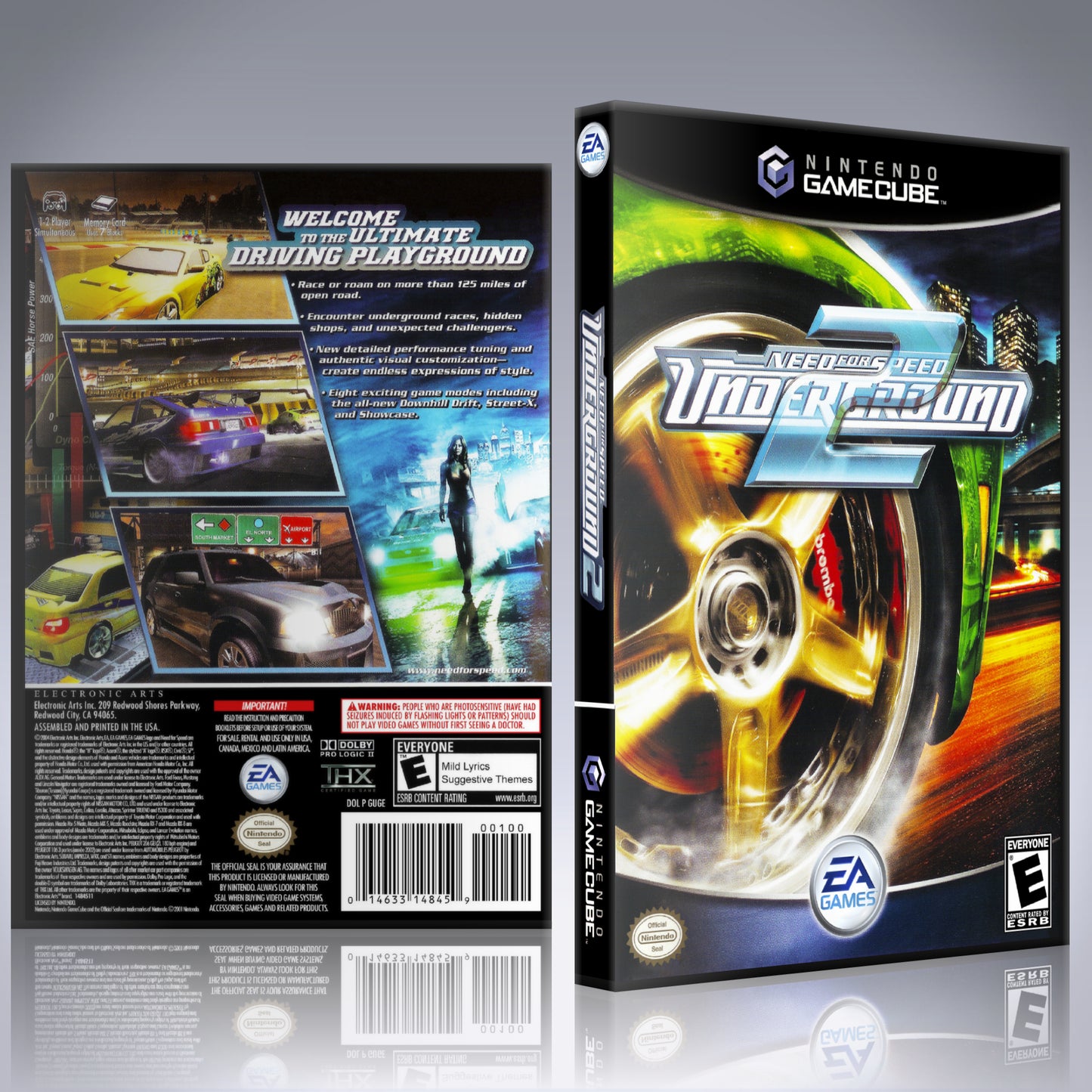 GameCube Replacement Case - NO GAME - Need for Speed - Underground 2